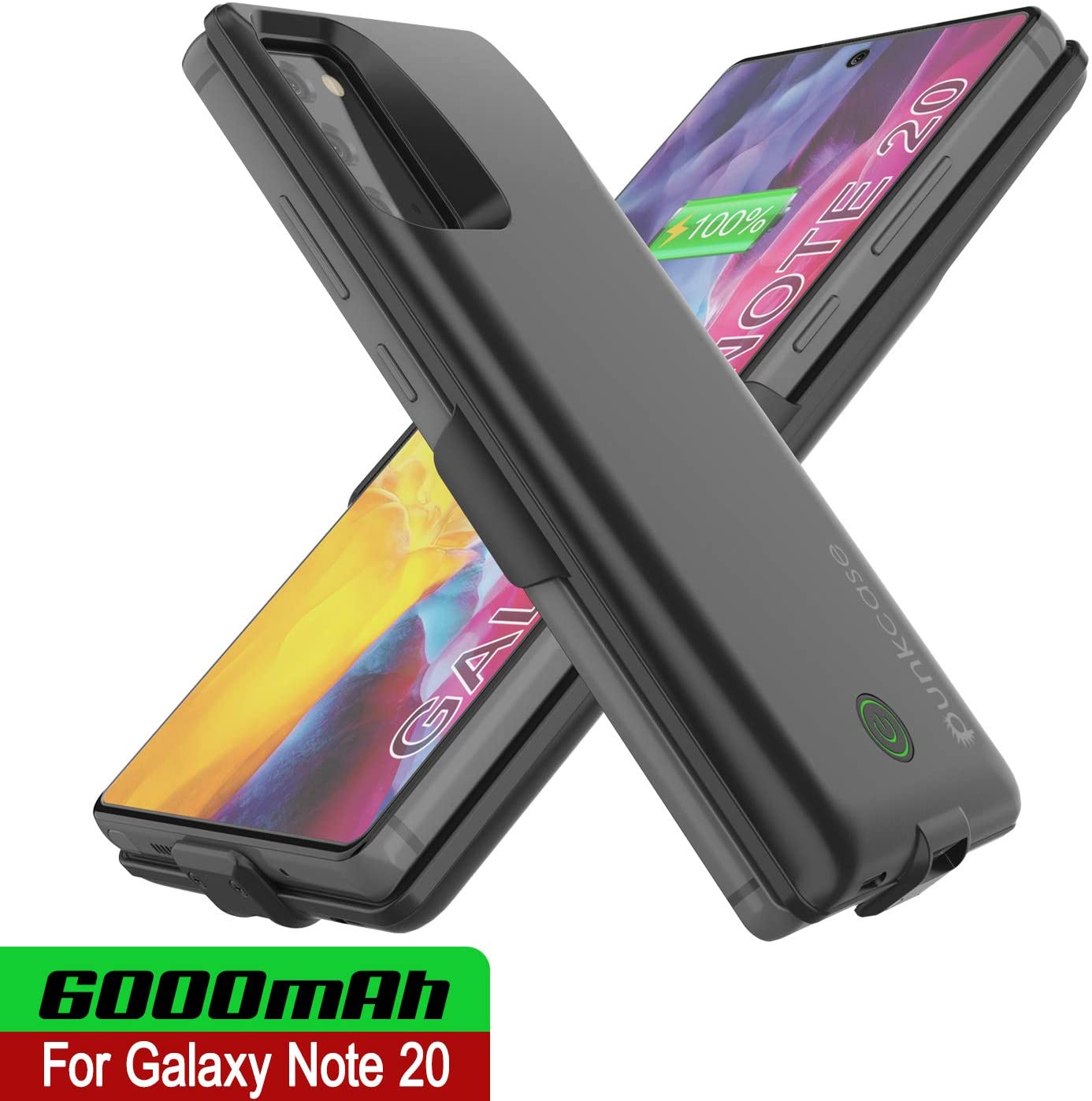 Galaxy Note 20 6000mAH Battery Charger PunkJuice 2.0 Slim Case [Black]