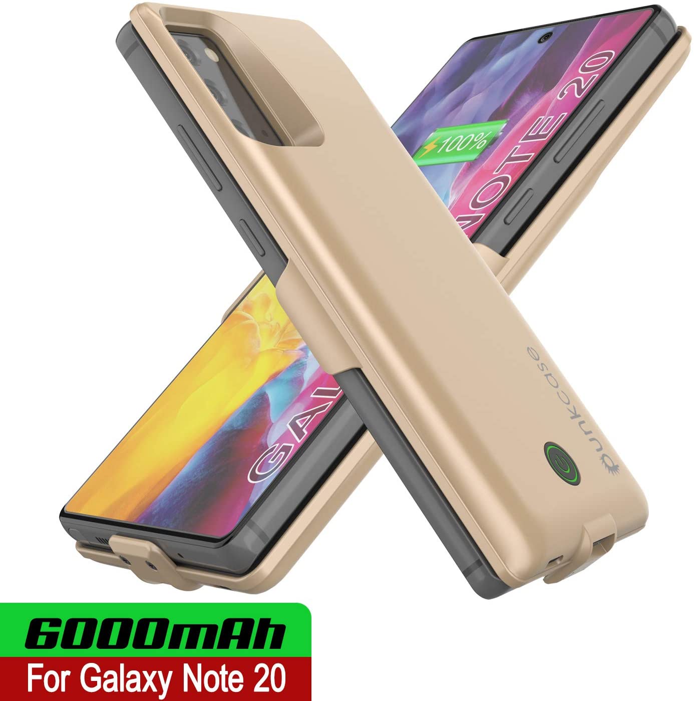 Galaxy Note 20 6000mAH Battery Charger PunkJuice 2.0 Slim Case [Gold]