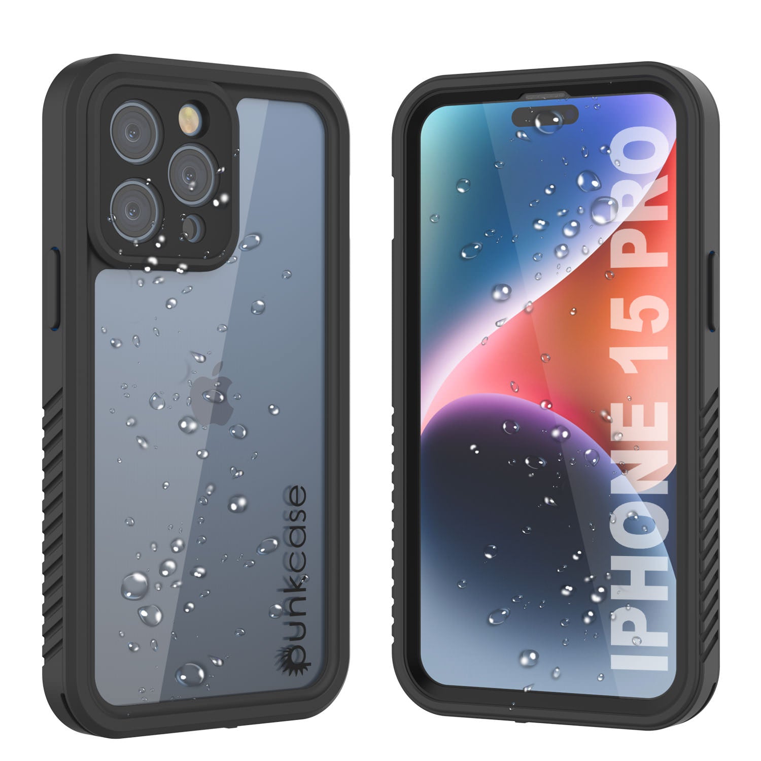 iPhone 16 Pro Waterproof IP68 Case, Punkcase [Clear] [StudStar Series] [Slim Fit] [Dirtproof]