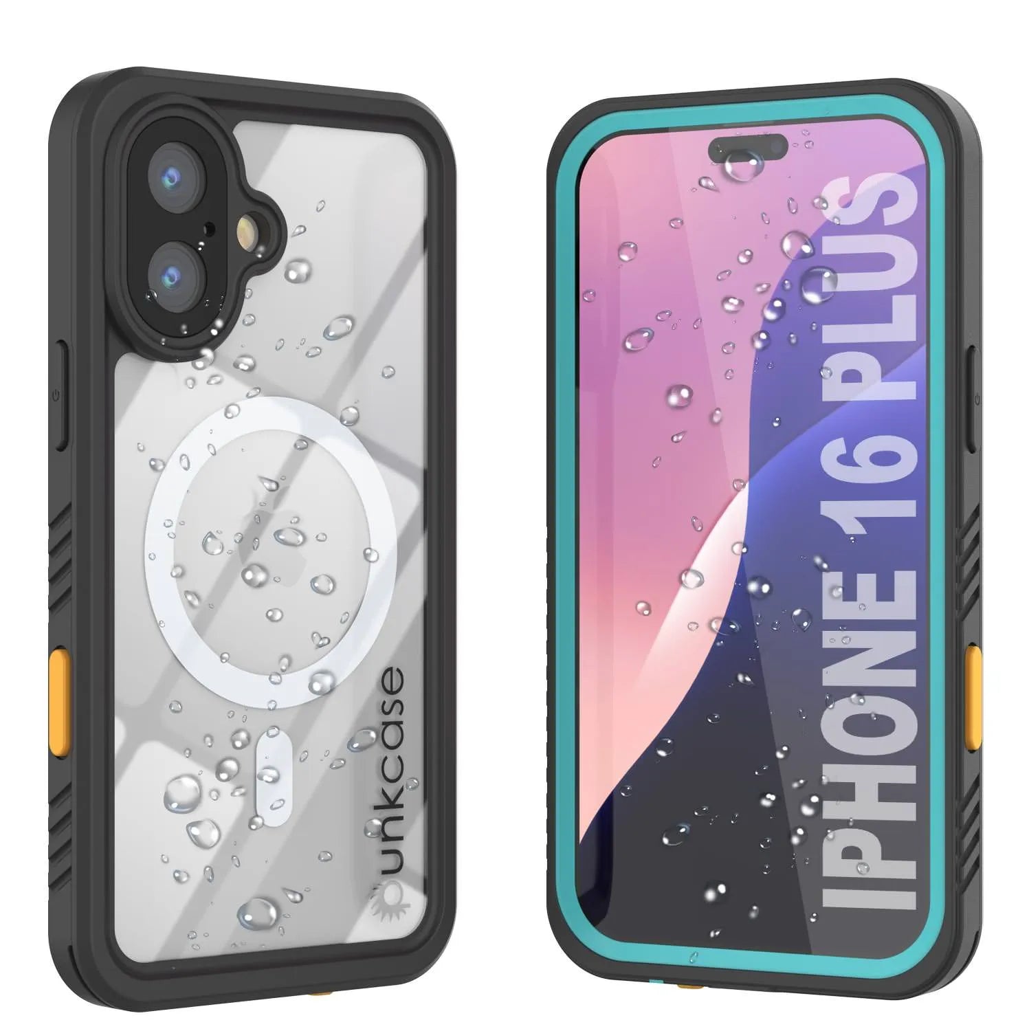 iPhone 16 Plus Waterproof Case, Punkcase [Extreme Mag Series] Armor Cover W/ Built In Screen Protector [Teal]