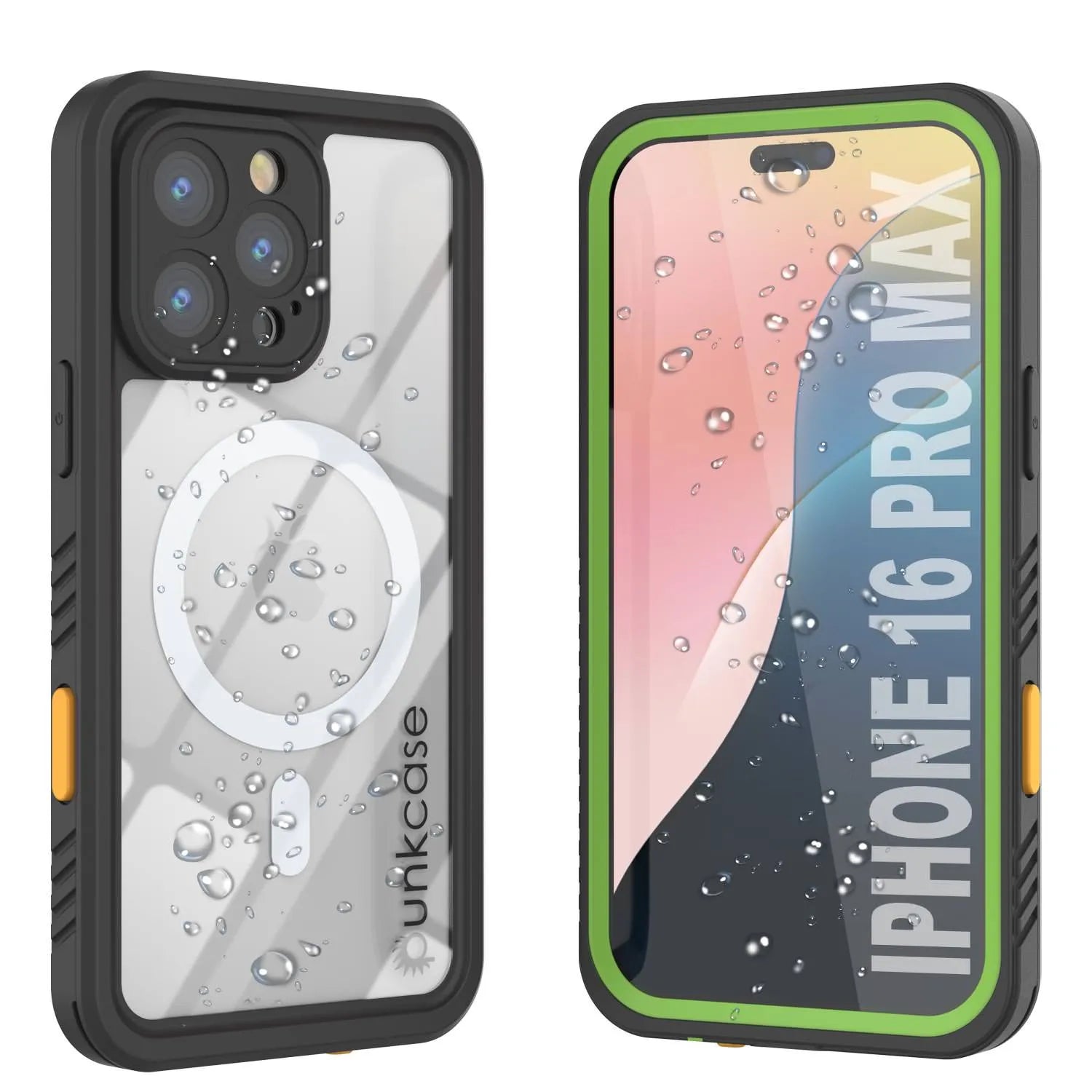 iPhone 16 Pro Max Waterproof Case, Punkcase [Extreme Mag Series] Armor Cover W/ Built In Screen Protector [Green]