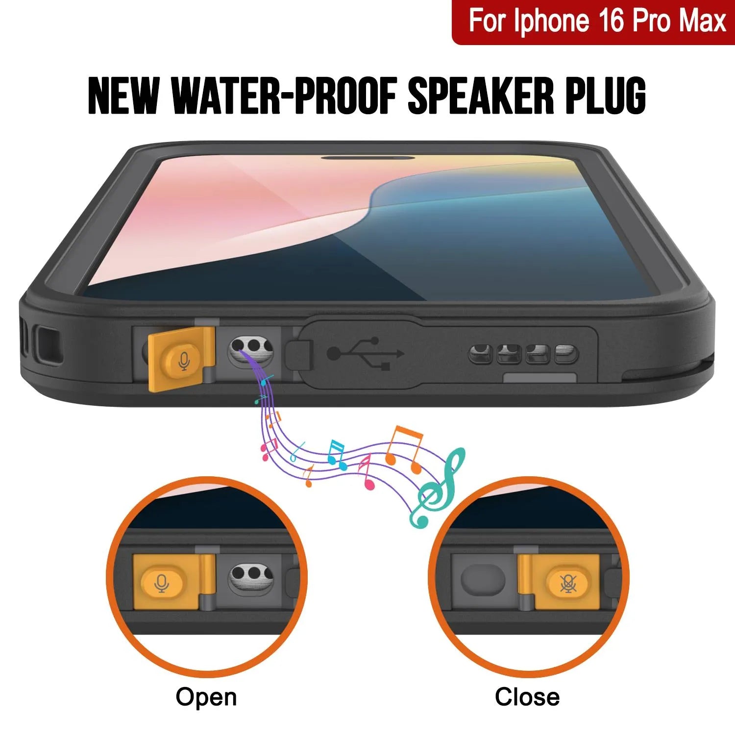 iPhone 16 Pro Max Waterproof Case, Punkcase [Extreme Mag Series] Armor Cover W/ Built In Screen Protector [Grey]