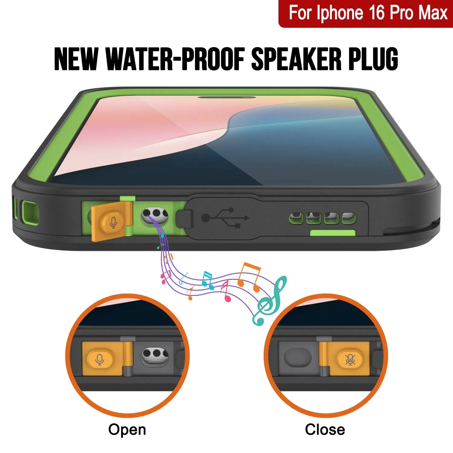 iPhone 16 Pro Max Waterproof Case, Punkcase [Extreme Mag Series] Armor Cover W/ Built In Screen Protector [Green]