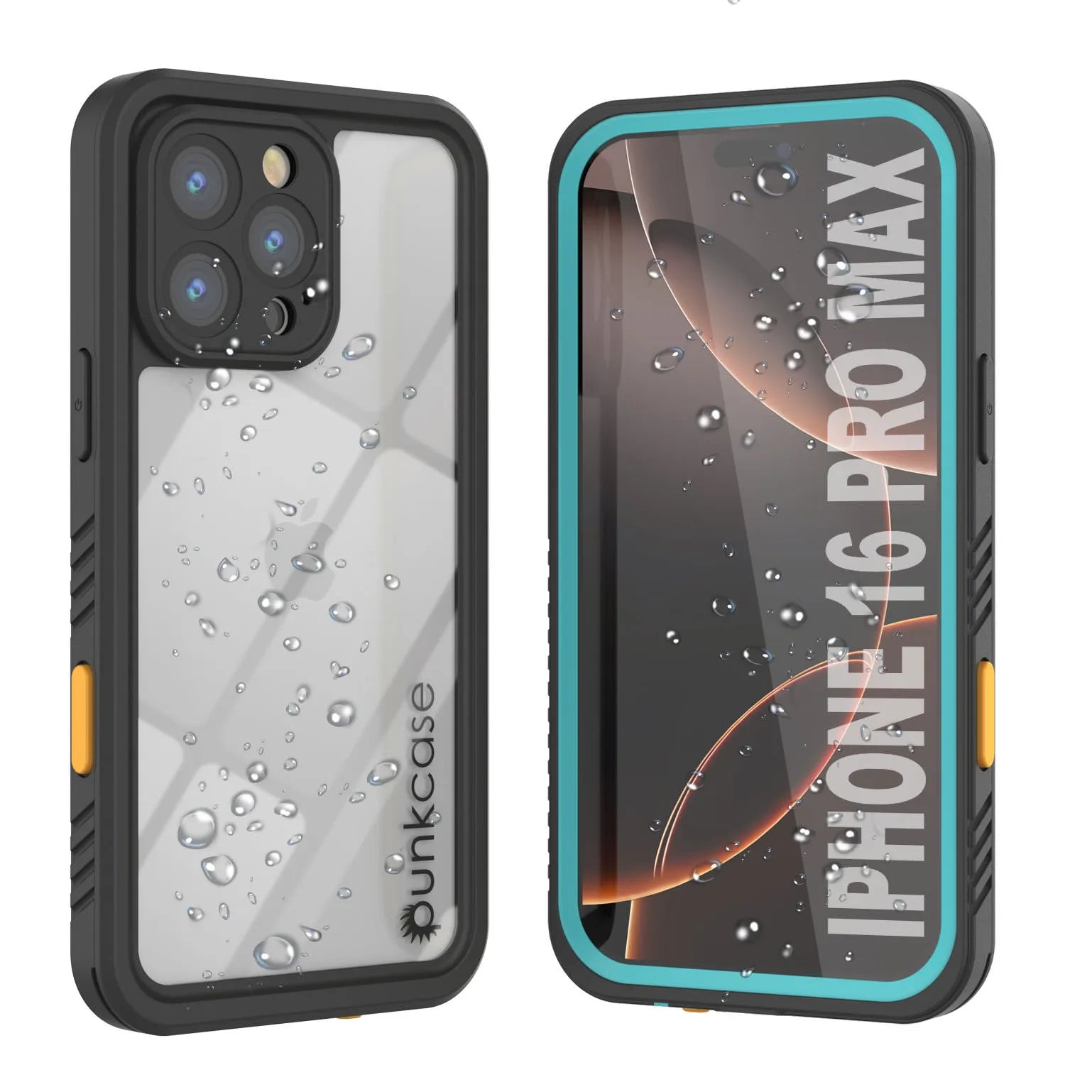 iPhone 16 Pro Max Waterproof Case, Punkcase [Extreme Series] Armor Cover W/ Built In Screen Protector [Teal]