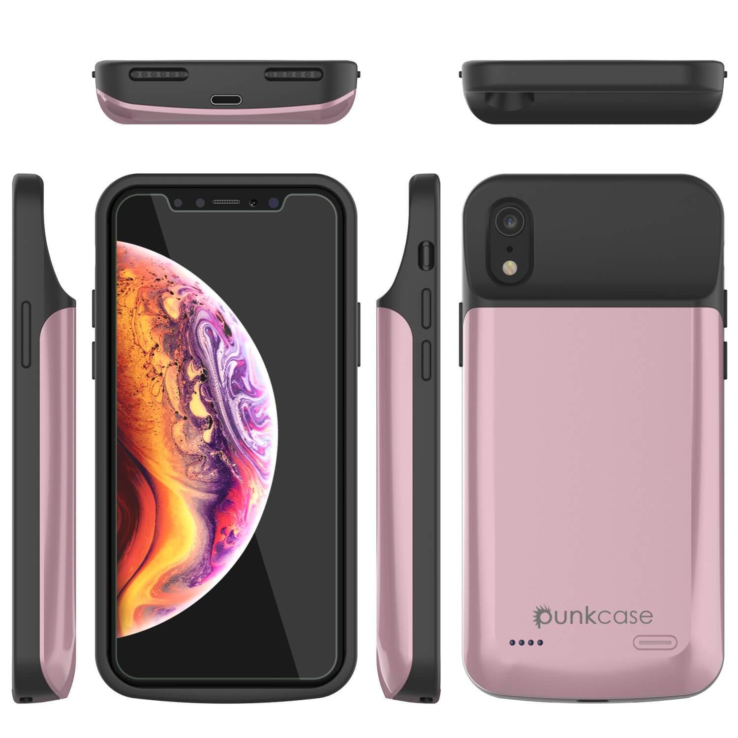 iPhone 11 Pro Battery Case, PunkJuice 5000mAH Fast Charging Power Bank W/ Screen Protector | [Rose-Gold]