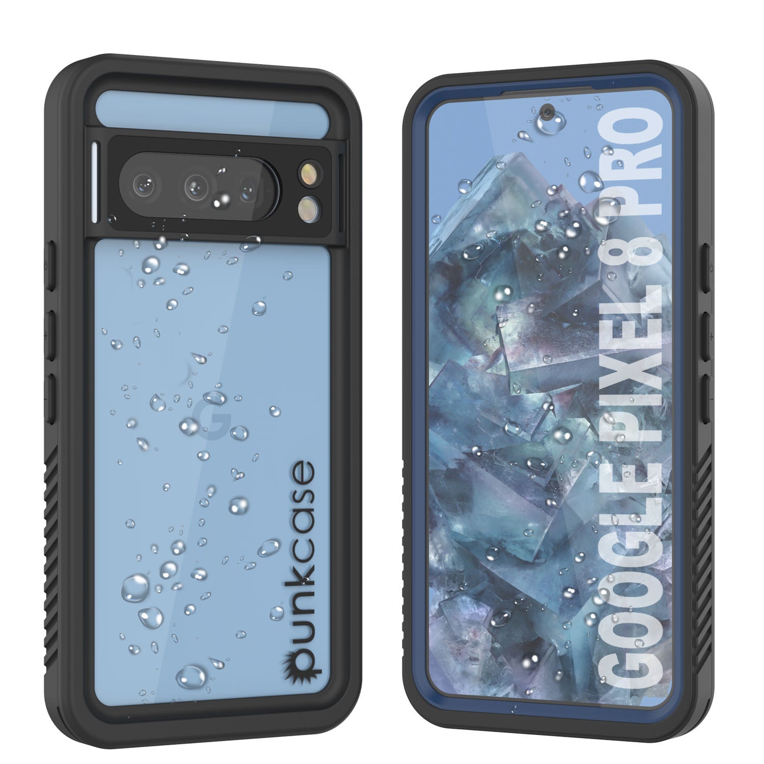 Google Pixel 9 Pro Waterproof Case, Punkcase [Extreme Series] Armor Cover W/ Built In Screen Protector [Navy Blue]