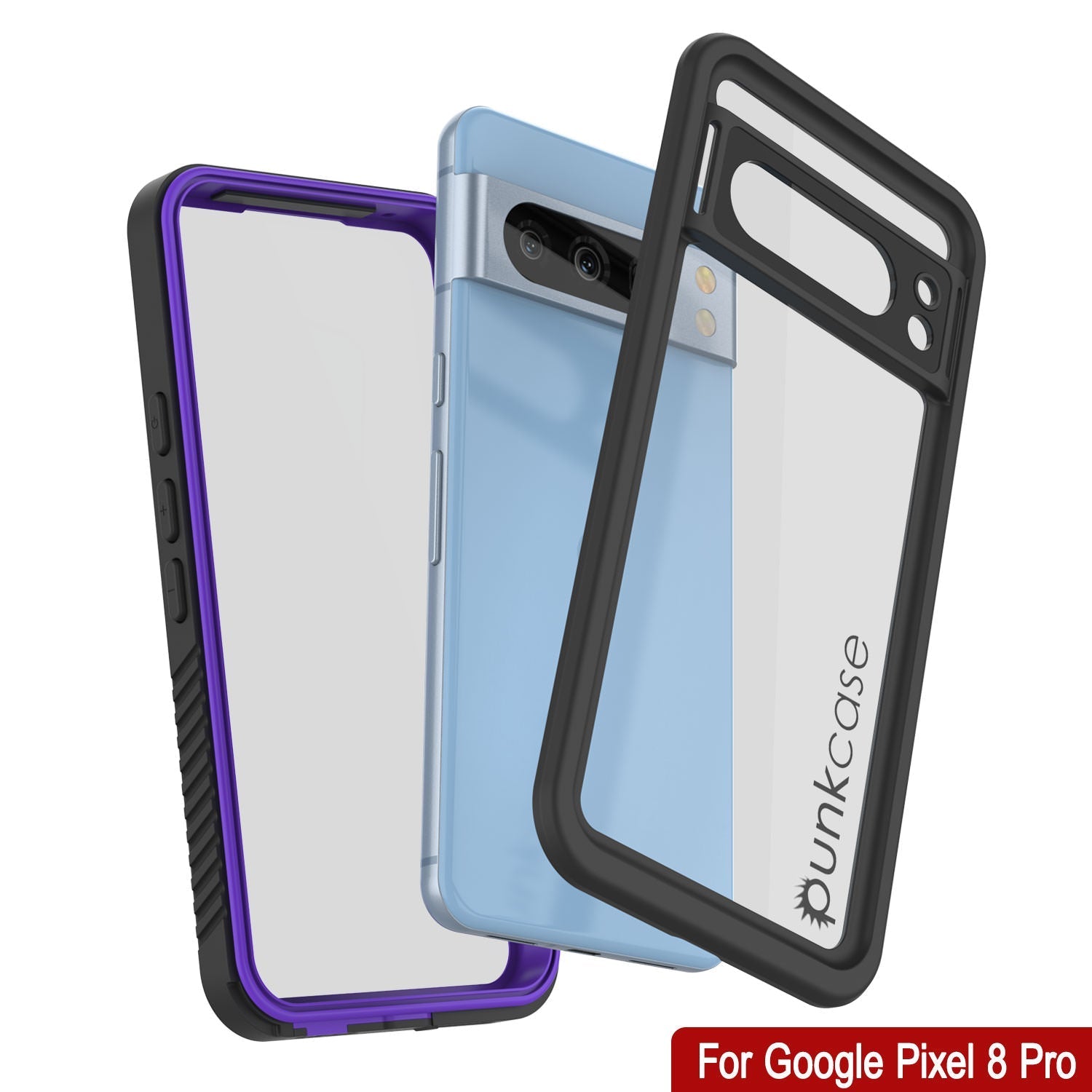 Google Pixel 9 Pro Waterproof Case, Punkcase [Extreme Series] Armor Cover W/ Built In Screen Protector [Purple]