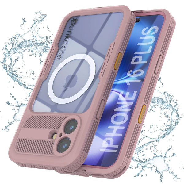 iPhone 16 Plus Waterproof Case [Alpine 2.0 Series] [Slim Fit] [IP68 Certified] [Shockproof] [Pink]