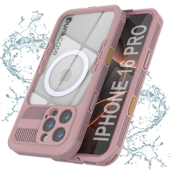 iPhone 16 Pro Waterproof Case [Alpine 2.0 Series] [Slim Fit] [IP68 Certified] [Shockproof] [Pink]