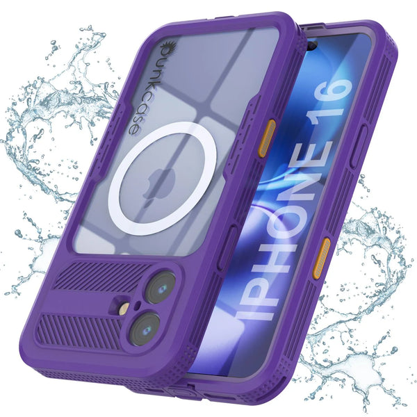 iPhone 16 Waterproof Case [Alpine 2.0 Series] [Slim Fit] [IP68 Certified] [Shockproof] [Purple]