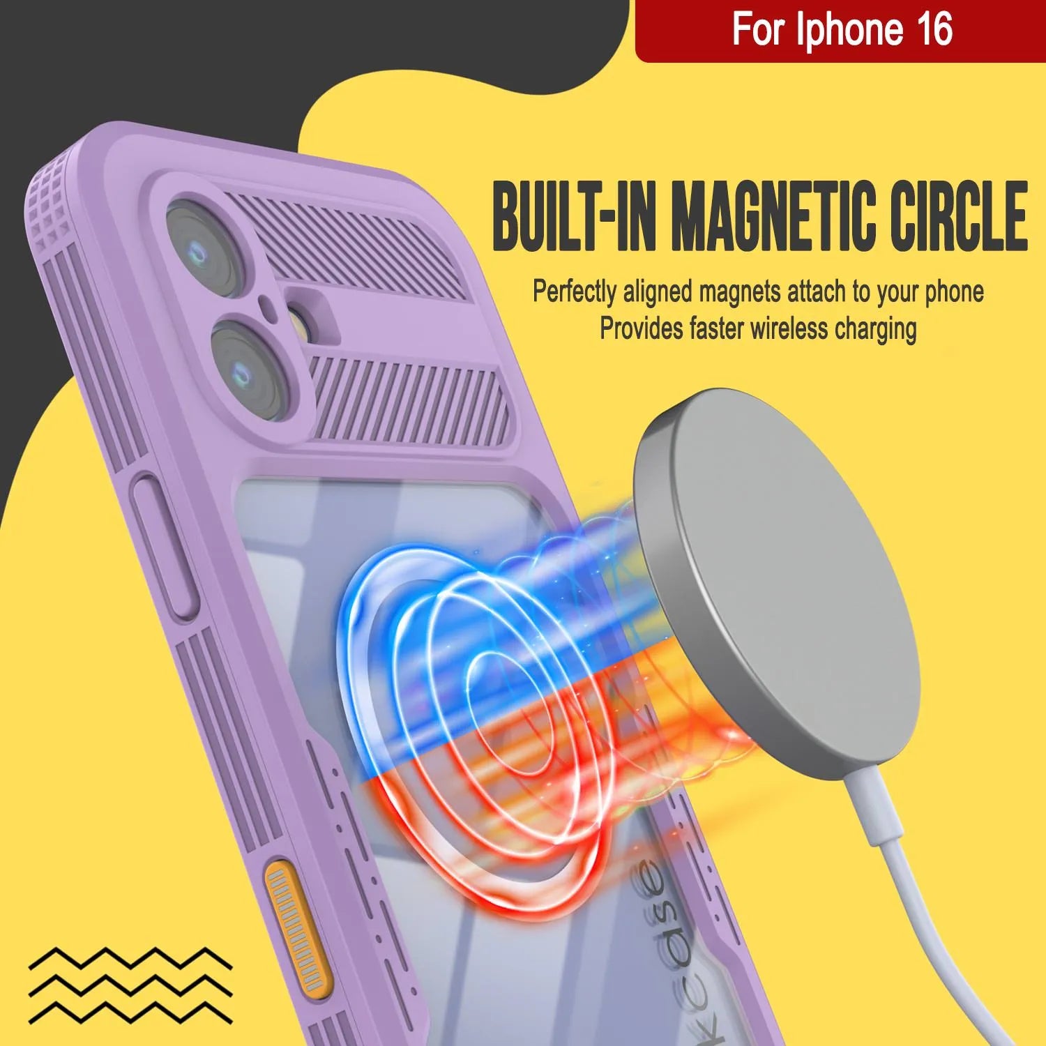 iPhone 16 Waterproof Case [Alpine 2.0 Series] [Slim Fit] [IP68 Certified] [Shockproof] [Lilac]