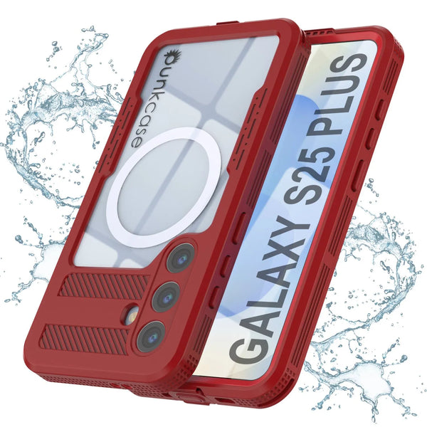 Galaxy S25+ Plus Waterproof Case [Alpine 2.0 Series] [Slim Fit] [IP68 Certified] [Shockproof] [Red]