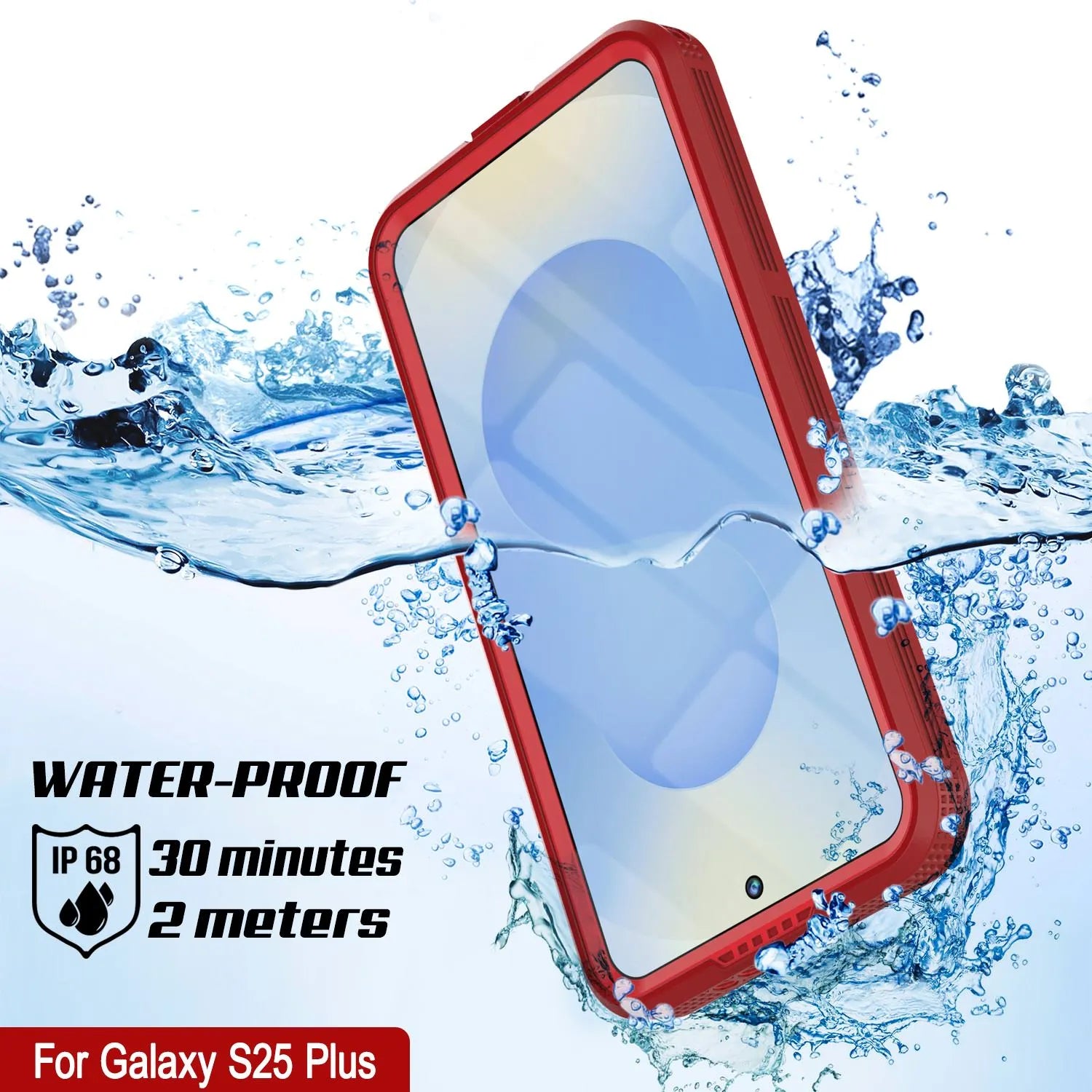 Galaxy S25+ Plus Waterproof Case [Alpine 2.0 Series] [Slim Fit] [IP68 Certified] [Shockproof] [Red]