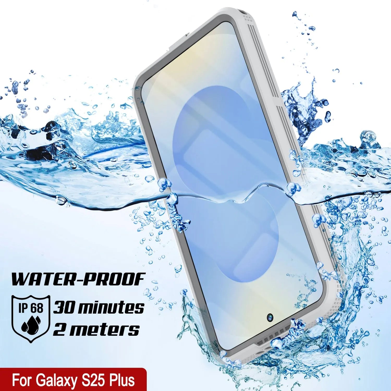 Galaxy S25+ Plus Waterproof Case [Alpine 2.0 Series] [Slim Fit] [IP68 Certified] [Shockproof] [White]