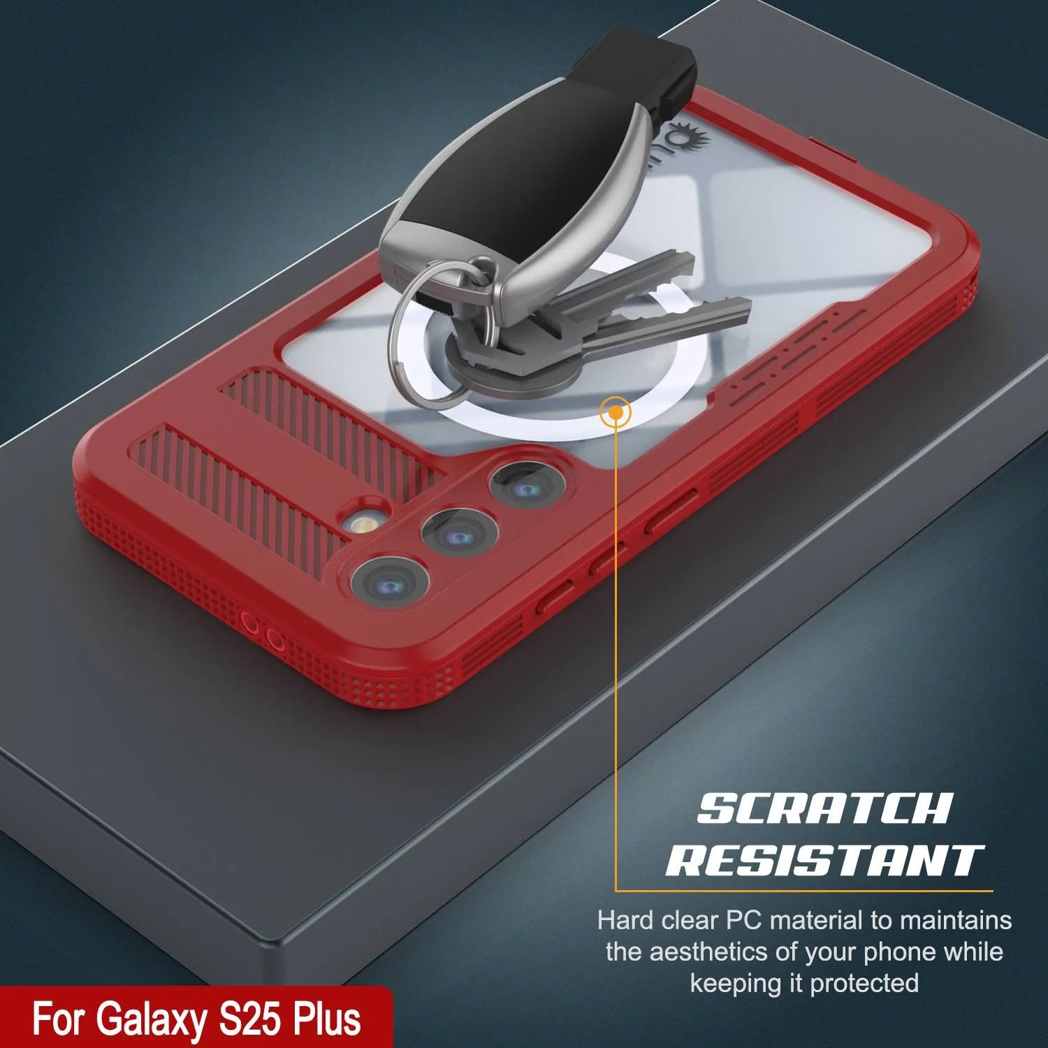 Galaxy S25+ Plus Waterproof Case [Alpine 2.0 Series] [Slim Fit] [IP68 Certified] [Shockproof] [Red]