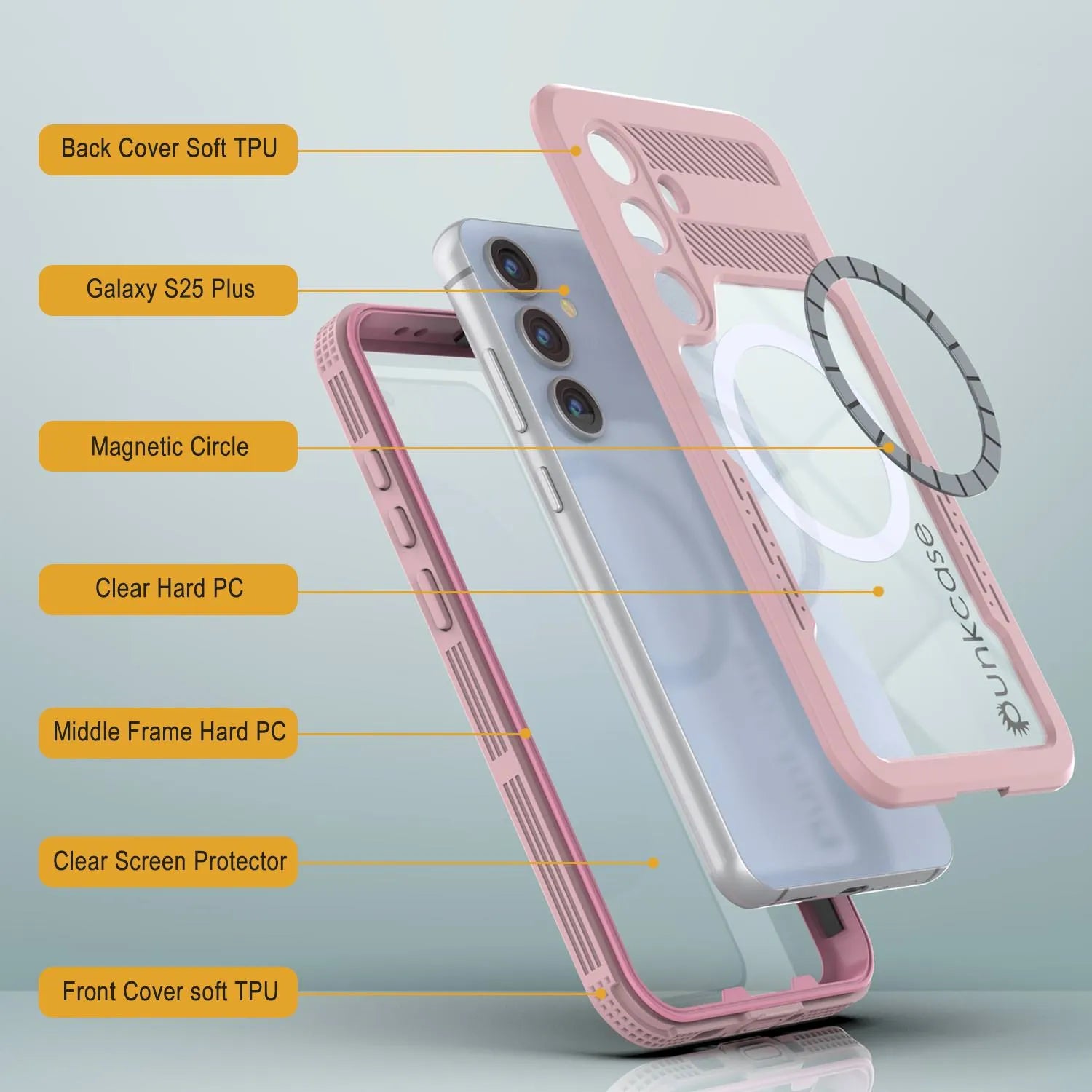 Galaxy S25+ Plus Waterproof Case [Alpine 2.0 Series] [Slim Fit] [IP68 Certified] [Shockproof] [Pink]