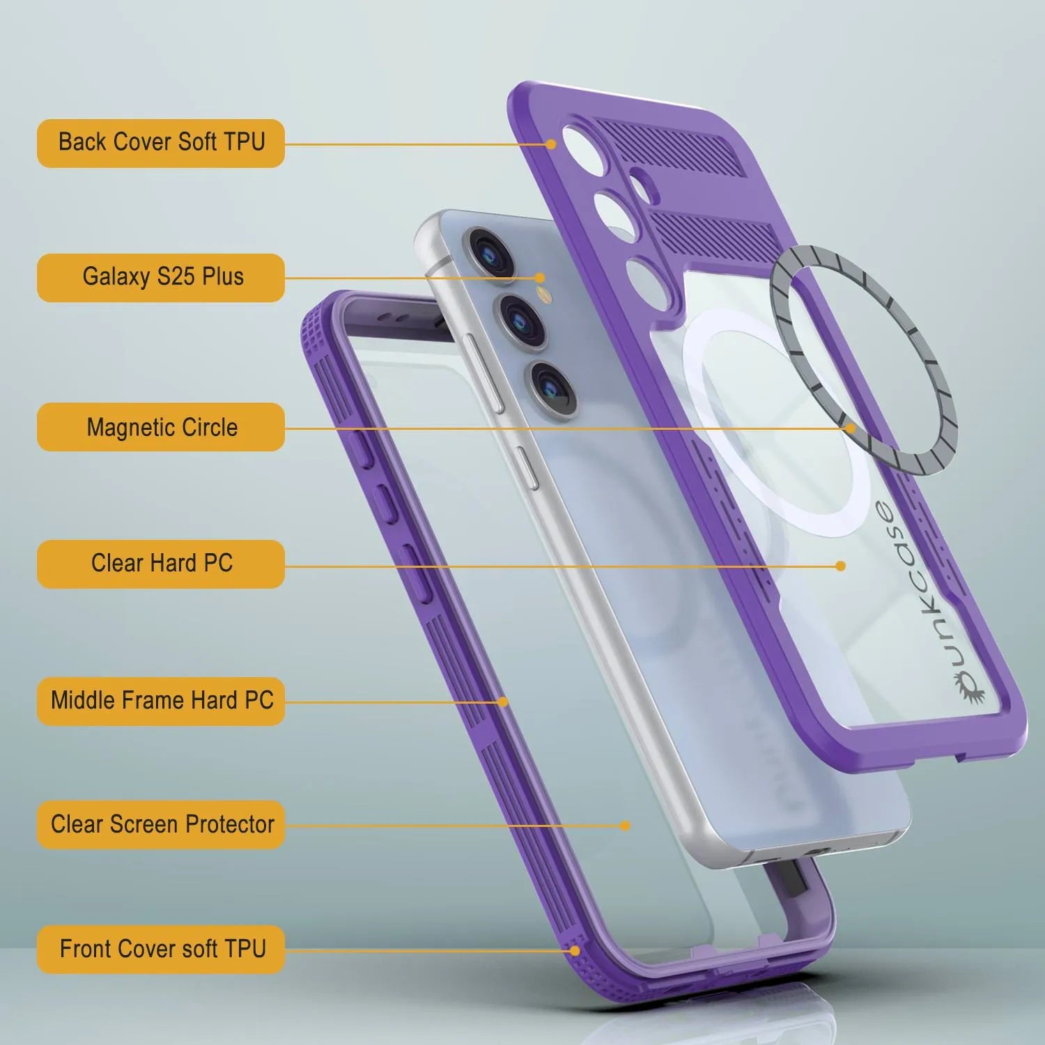 Galaxy S25+ Plus Waterproof Case [Alpine 2.0 Series] [Slim Fit] [IP68 Certified] [Shockproof] [Purple]