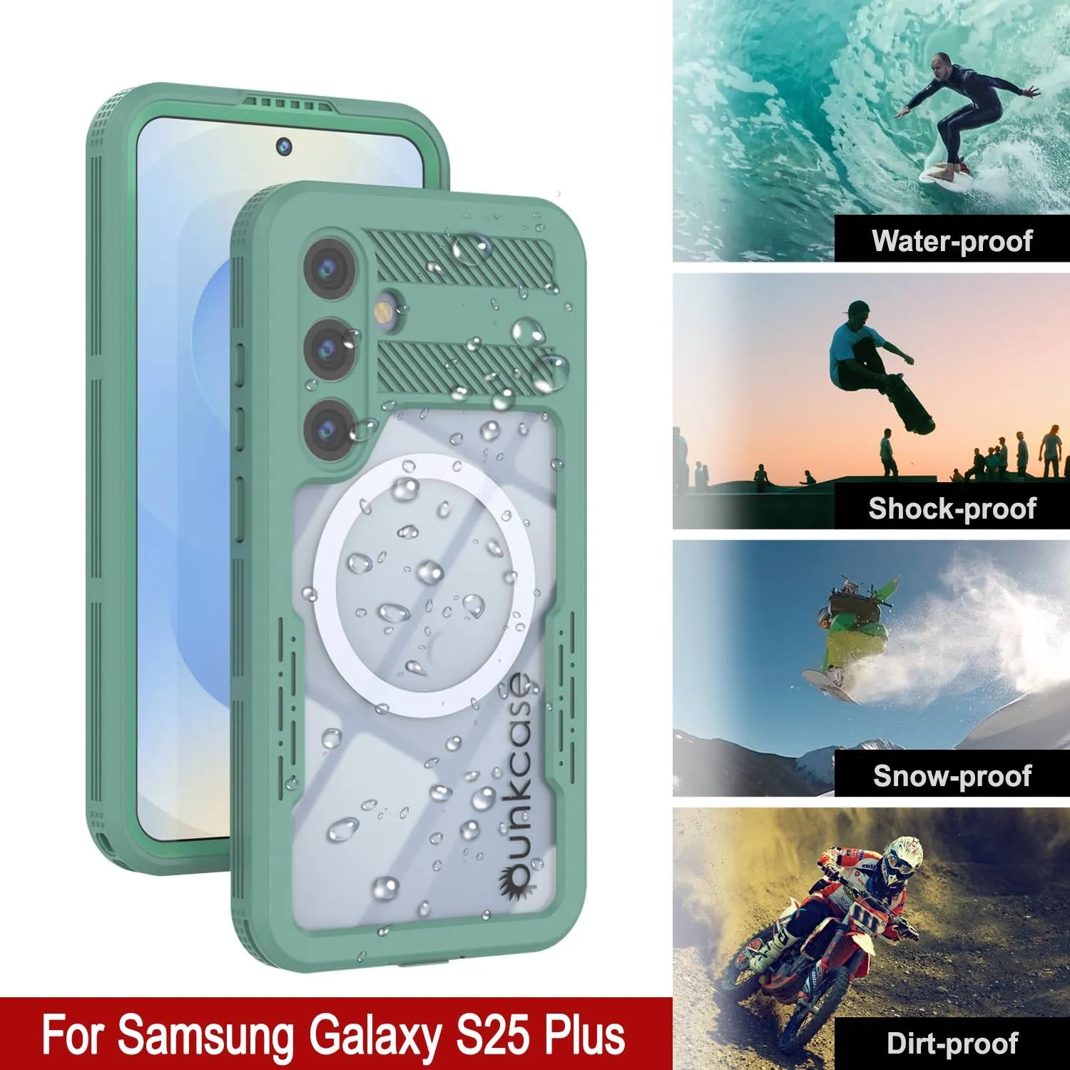 Galaxy S25+ Plus Waterproof Case [Alpine 2.0 Series] [Slim Fit] [IP68 Certified] [Shockproof] [Teal]