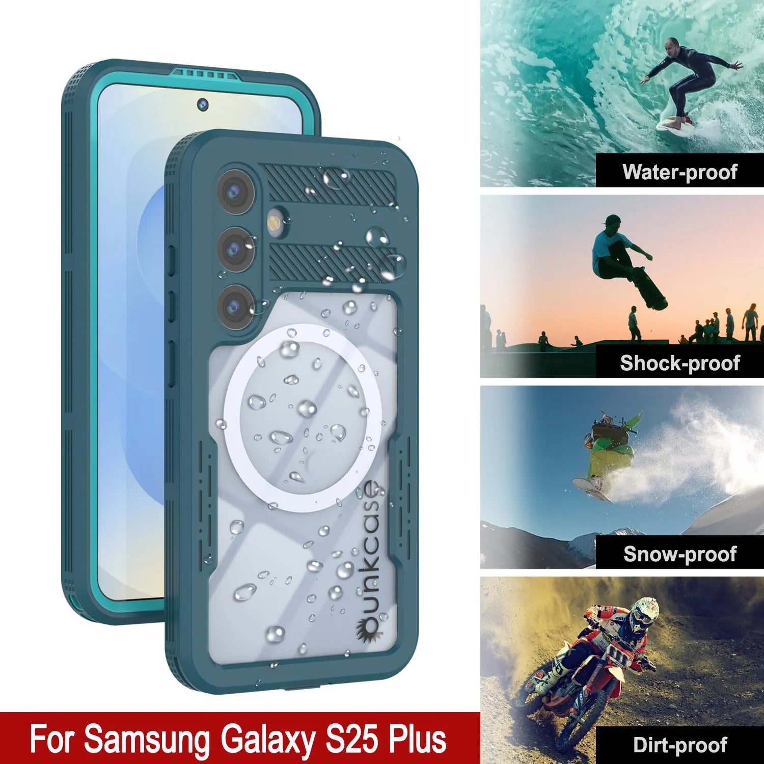 Galaxy S25+ Plus Waterproof Case [Alpine 2.0 Series] [Slim Fit] [IP68 Certified] [Shockproof] [Blue]