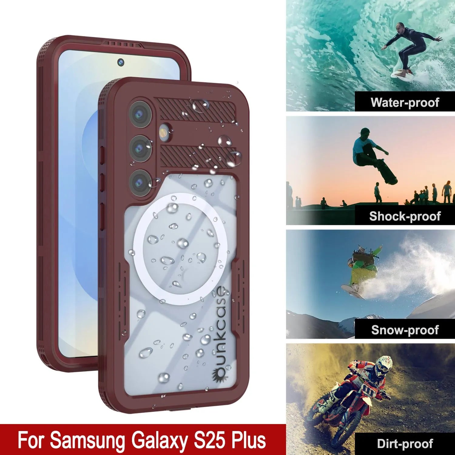 Galaxy S25+ Plus Waterproof Case [Alpine 2.0 Series] [Slim Fit] [IP68 Certified] [Shockproof] [Rose]