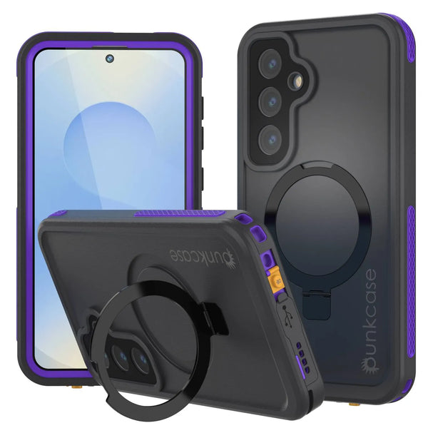 Galaxy S25 Plus Waterproof Case [Kickstud 2.0 Series] Protective IP68 Cover W/Screen Protector & Kickstand [Purple]