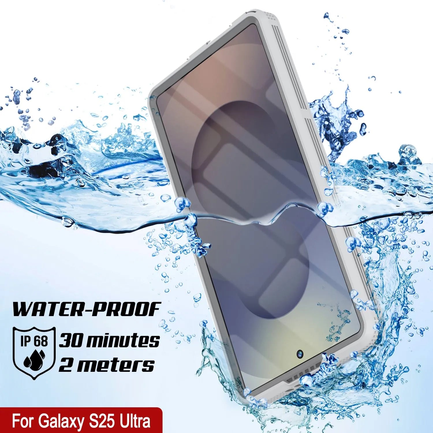 Galaxy S25 Ultra Waterproof Case [Alpine 2.0 Series] [Slim Fit] [IP68 Certified] [Shockproof] [White]