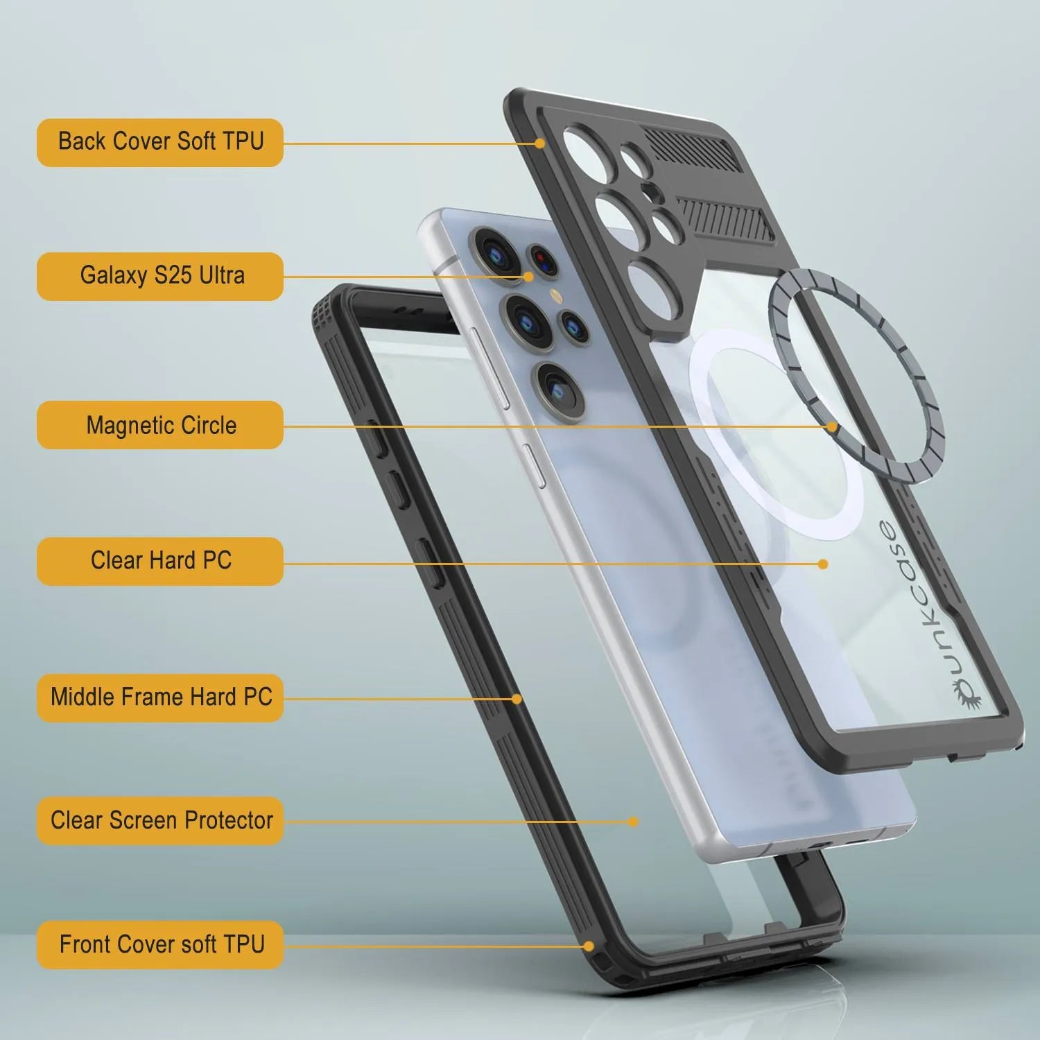 Galaxy S25 Ultra Waterproof Case [Alpine 2.0 Series] [Slim Fit] [IP68 Certified] [Shockproof] [Black]