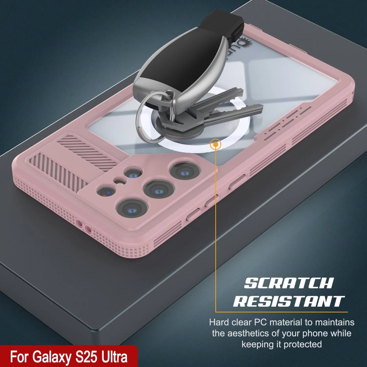 Galaxy S25 Ultra Waterproof Case [Alpine 2.0 Series] [Slim Fit] [IP68 Certified] [Shockproof] [Pink]