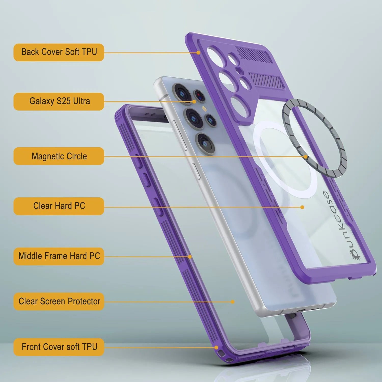 Galaxy S25 Ultra Waterproof Case [Alpine 2.0 Series] [Slim Fit] [IP68 Certified] [Shockproof] [Purple]