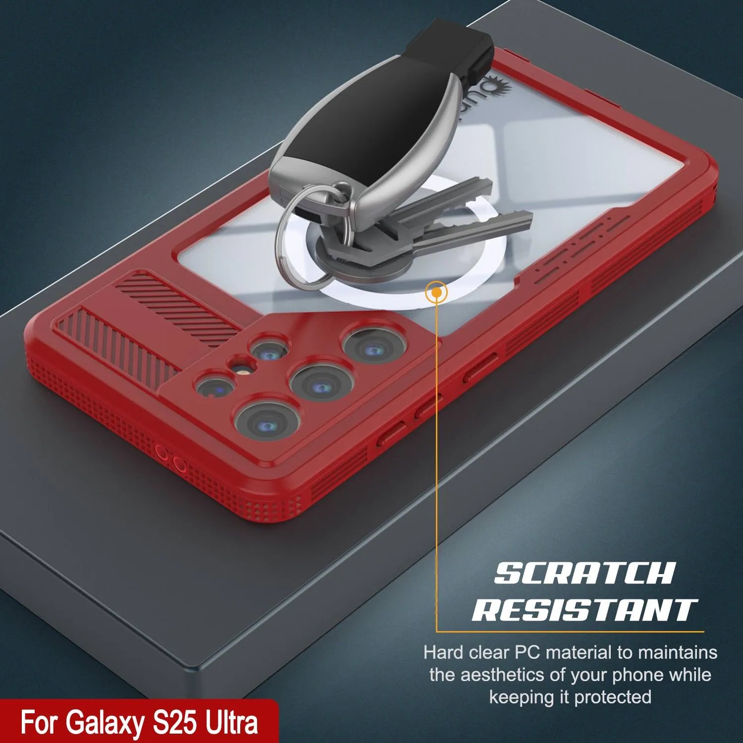 Galaxy S25 Ultra Waterproof Case [Alpine 2.0 Series] [Slim Fit] [IP68 Certified] [Shockproof] [Red]