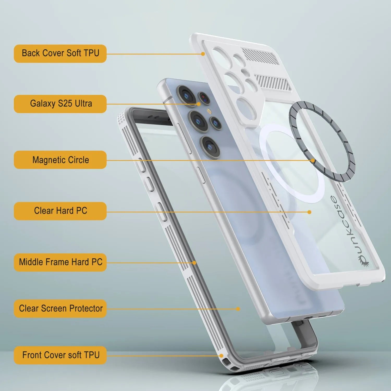 Galaxy S25 Ultra Waterproof Case [Alpine 2.0 Series] [Slim Fit] [IP68 Certified] [Shockproof] [White]