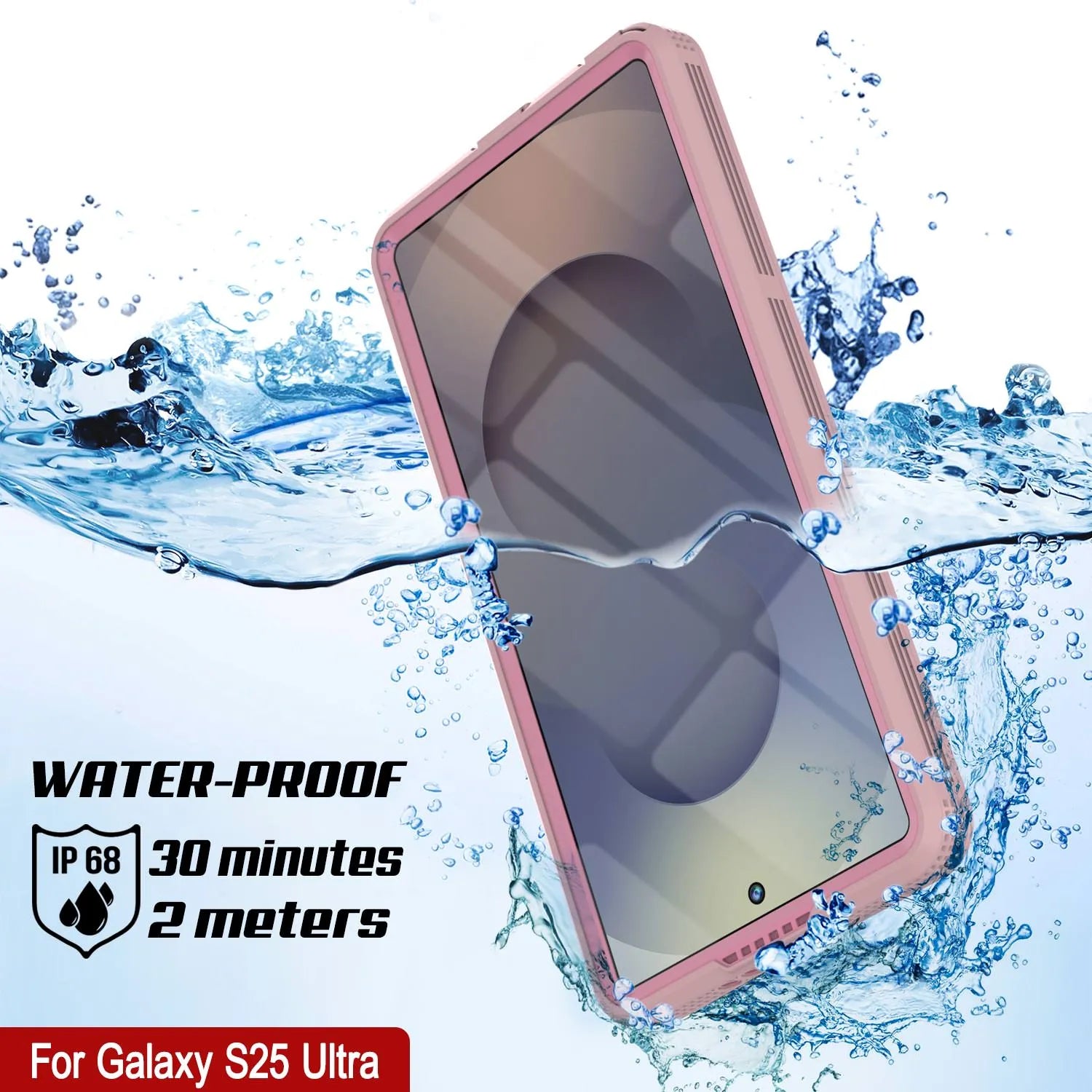 Galaxy S25 Ultra Waterproof Case [Alpine 2.0 Series] [Slim Fit] [IP68 Certified] [Shockproof] [Pink]