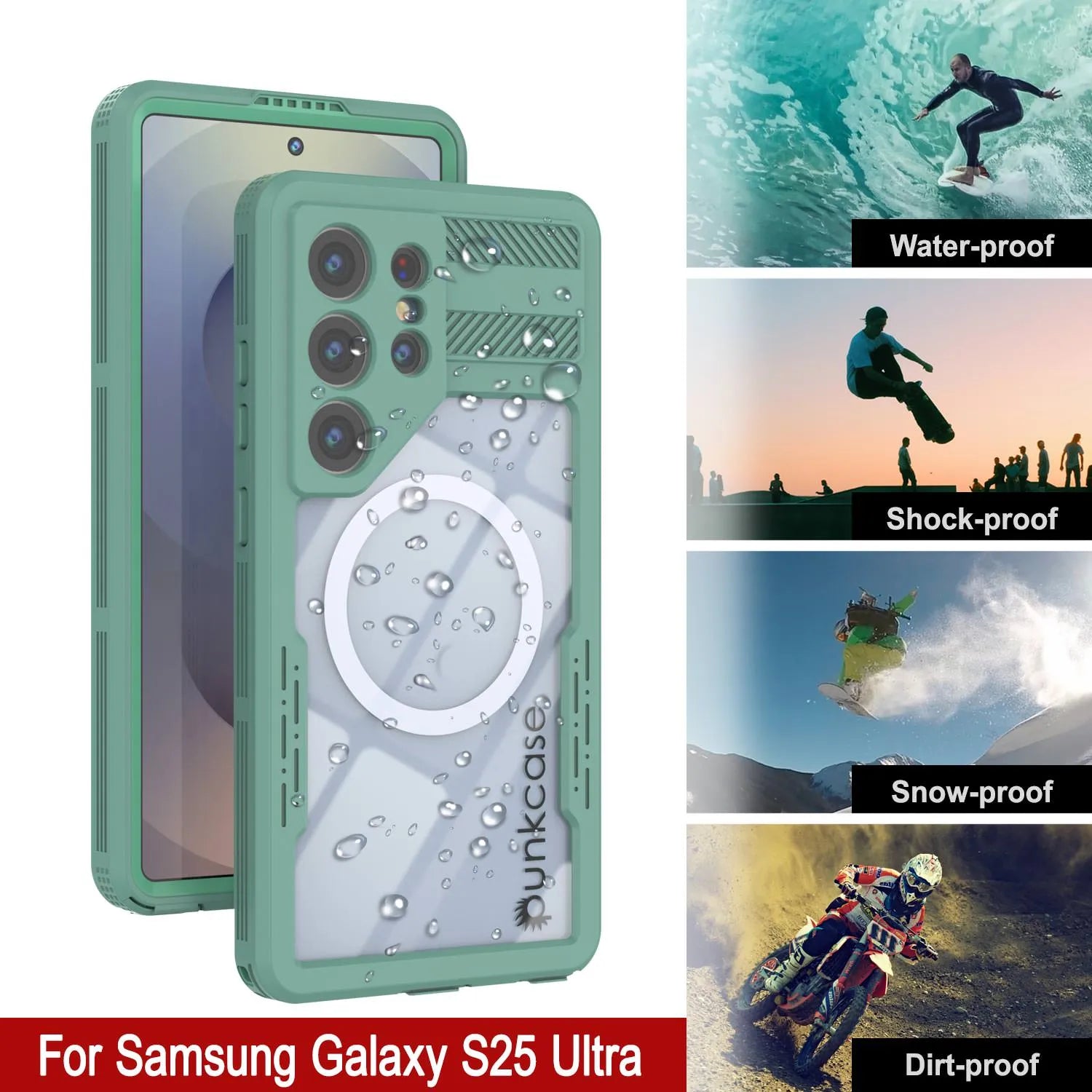 Galaxy S25 Ultra Waterproof Case [Alpine 2.0 Series] [Slim Fit] [IP68 Certified] [Shockproof] [Teal]