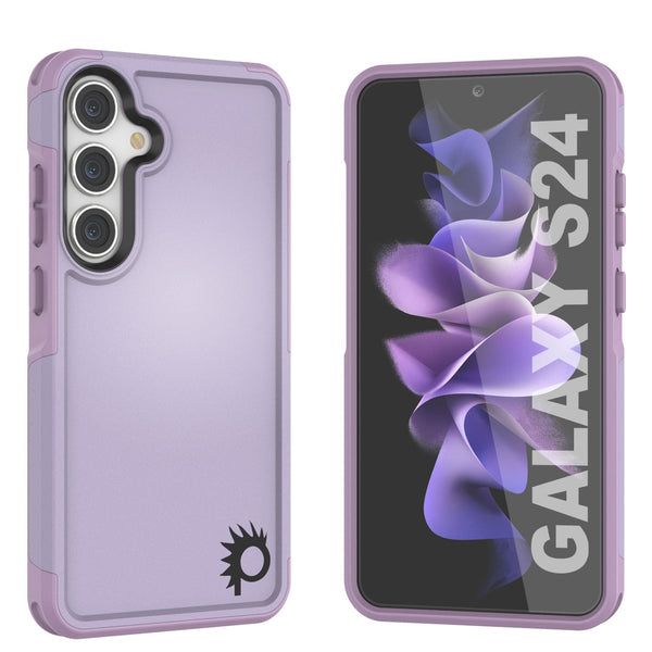 PunkCase Galaxy S25 Case, [Spartan 2.0 Series] Clear Rugged Heavy Duty Cover [Lilac]