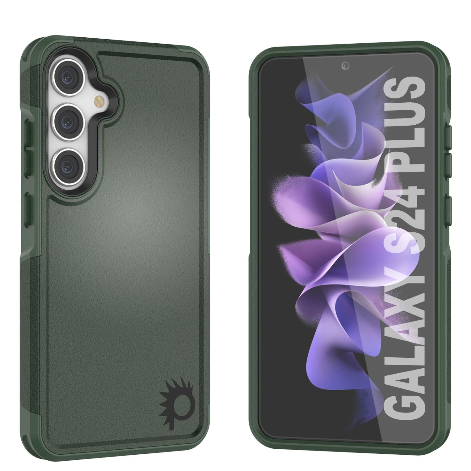 PunkCase Galaxy S25+ Plus Case, [Spartan 2.0 Series] Clear Rugged Heavy Duty Cover [Dark Green]