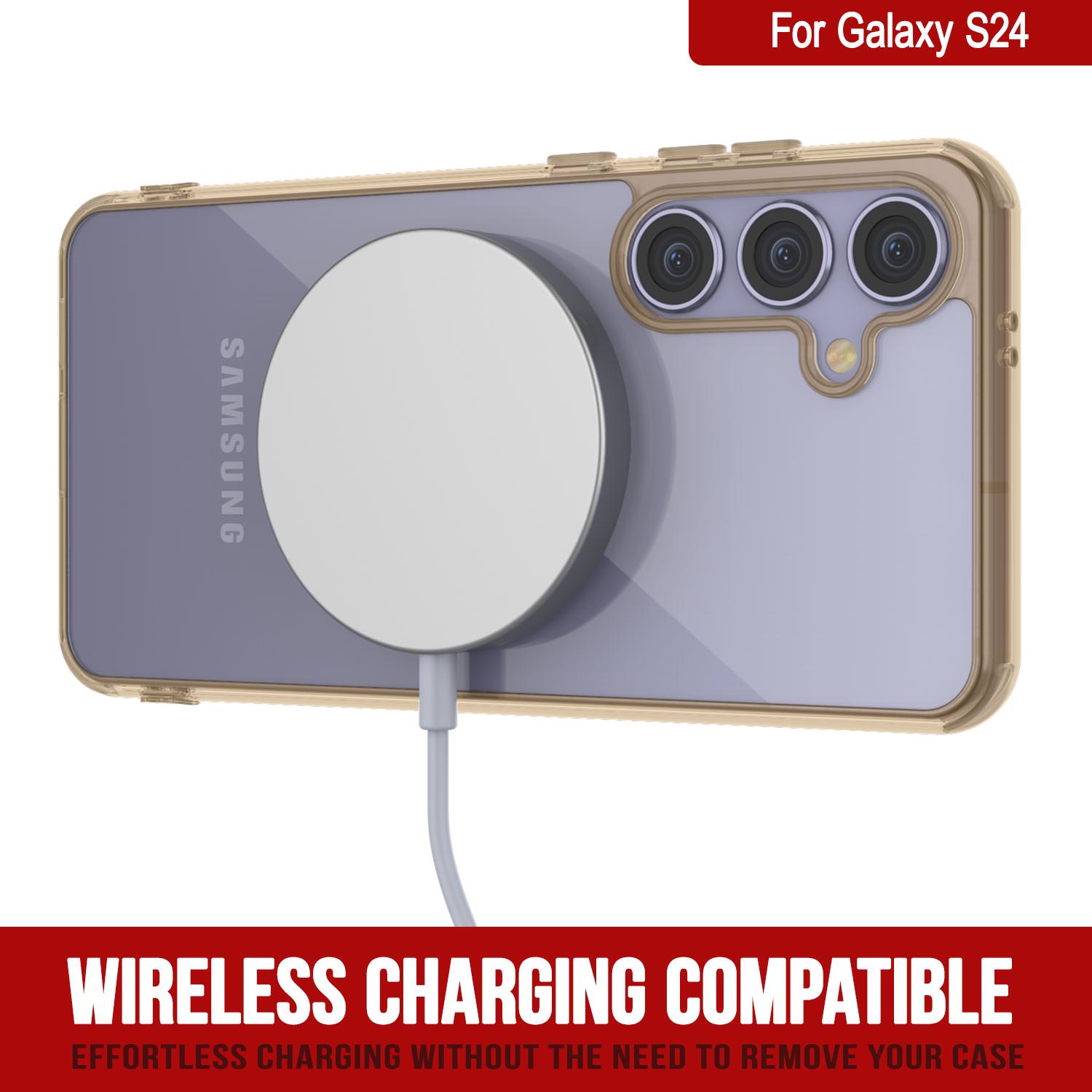 Galaxy S25 Magnetic Wireless Charging Case [Clear Acrylic Series] [Non-Slip] For Galaxy S25 [Silver]