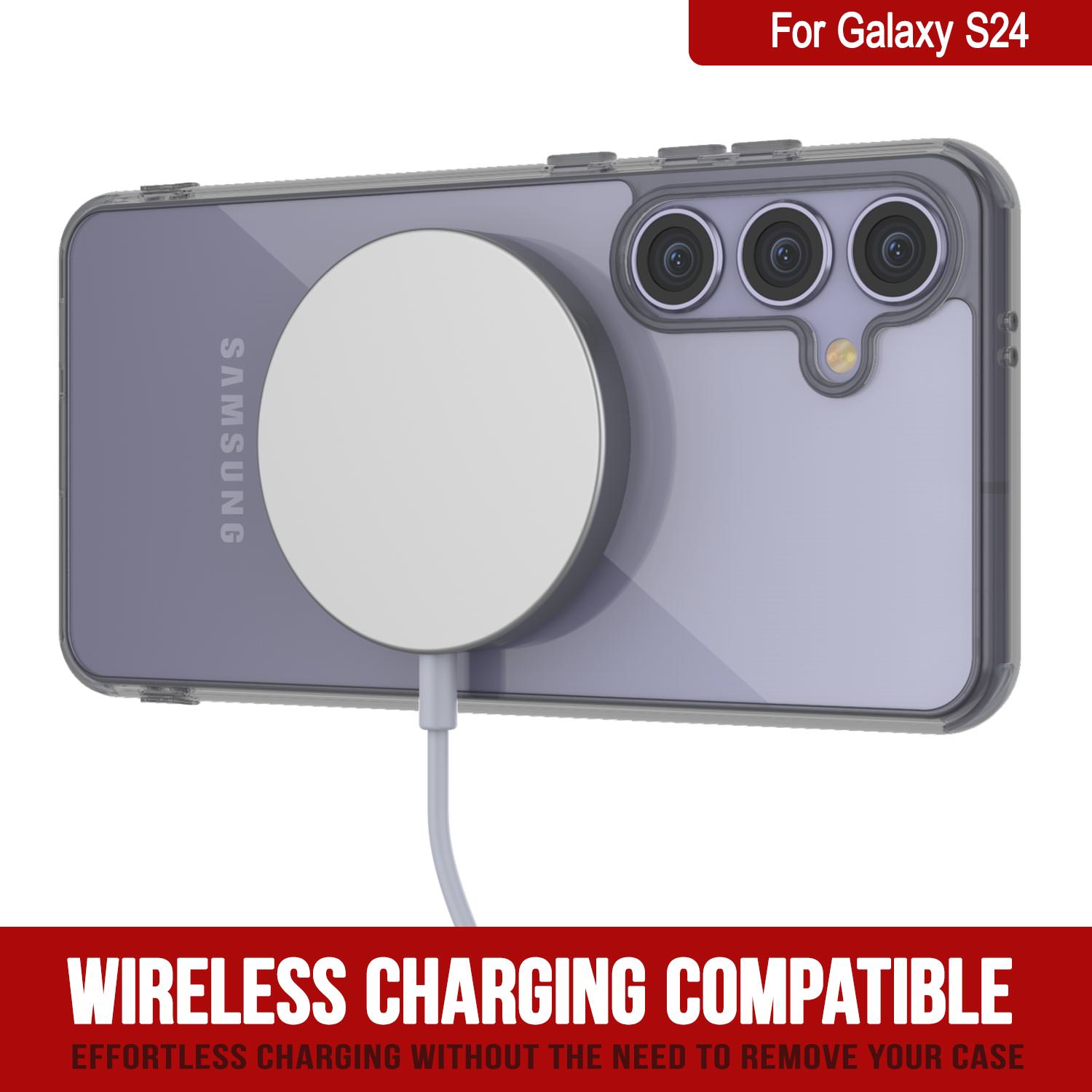 Galaxy S25 Magnetic Wireless Charging Case [Clear Acrylic Series] [Non-Slip] For Galaxy S25 [Black]