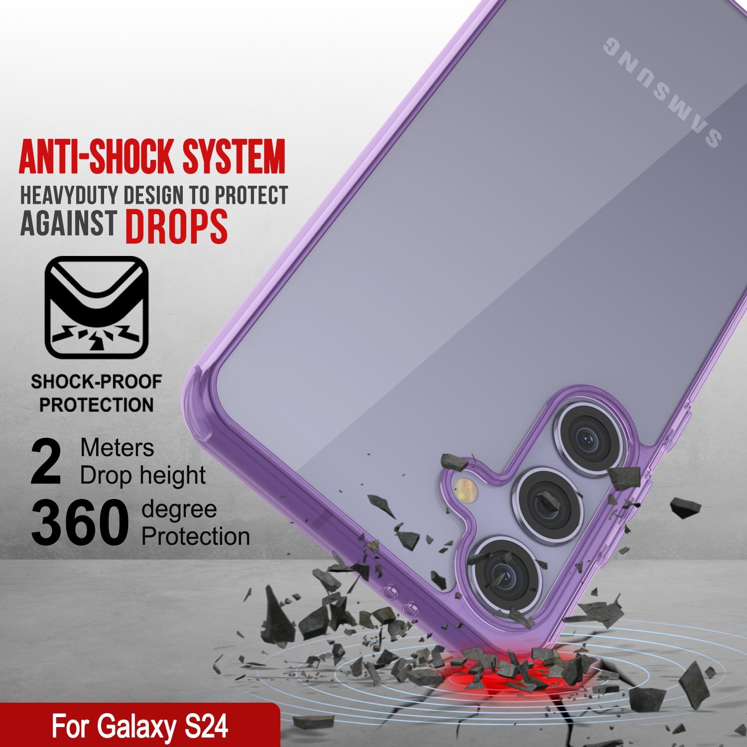 Galaxy S25 Case [Clear Acrylic Series] [Non-Slip] For Galaxy S25 [Purple]