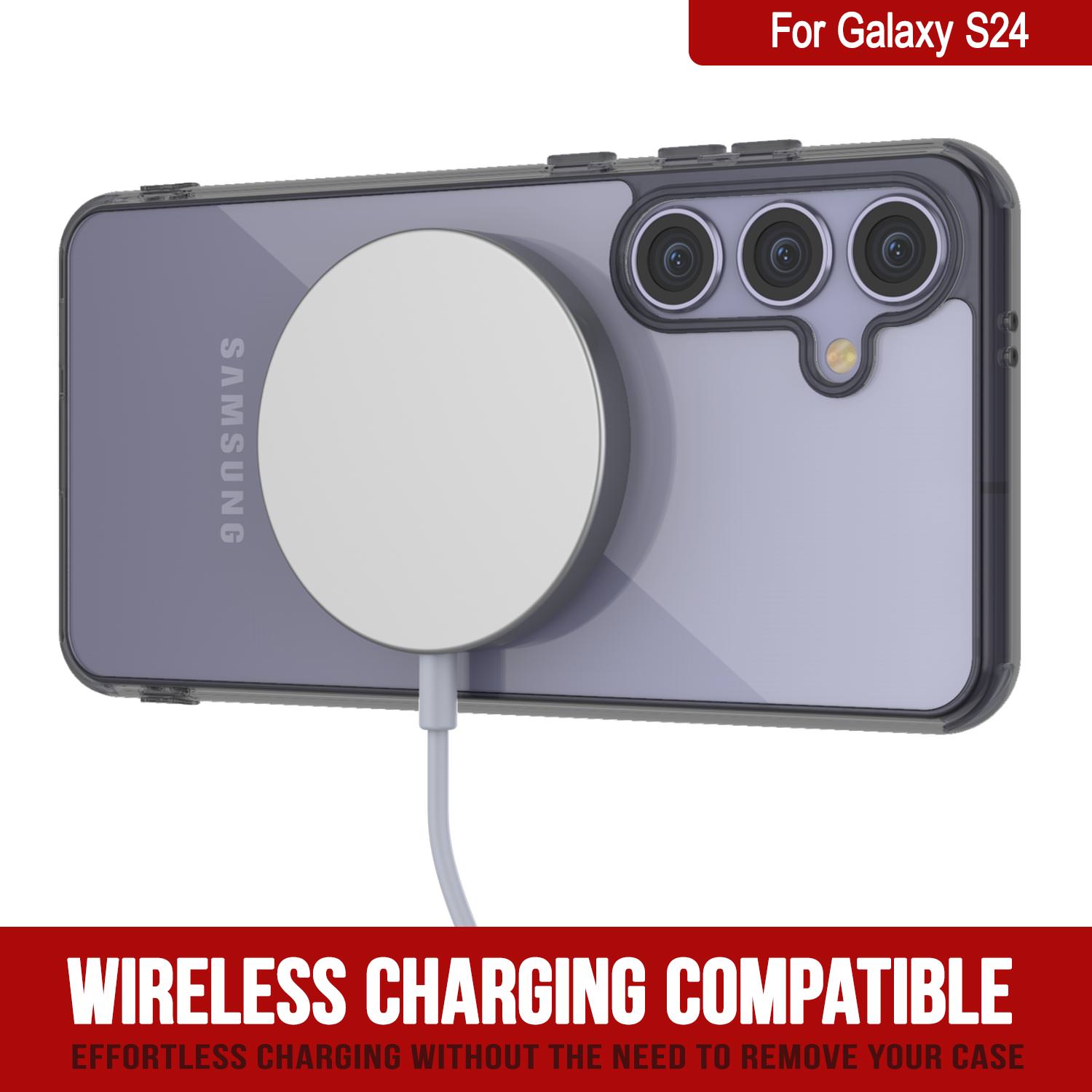 Galaxy S25 Magnetic Wireless Charging Case [Clear Acrylic Series] [Non-Slip] For Galaxy S25 [Gold]