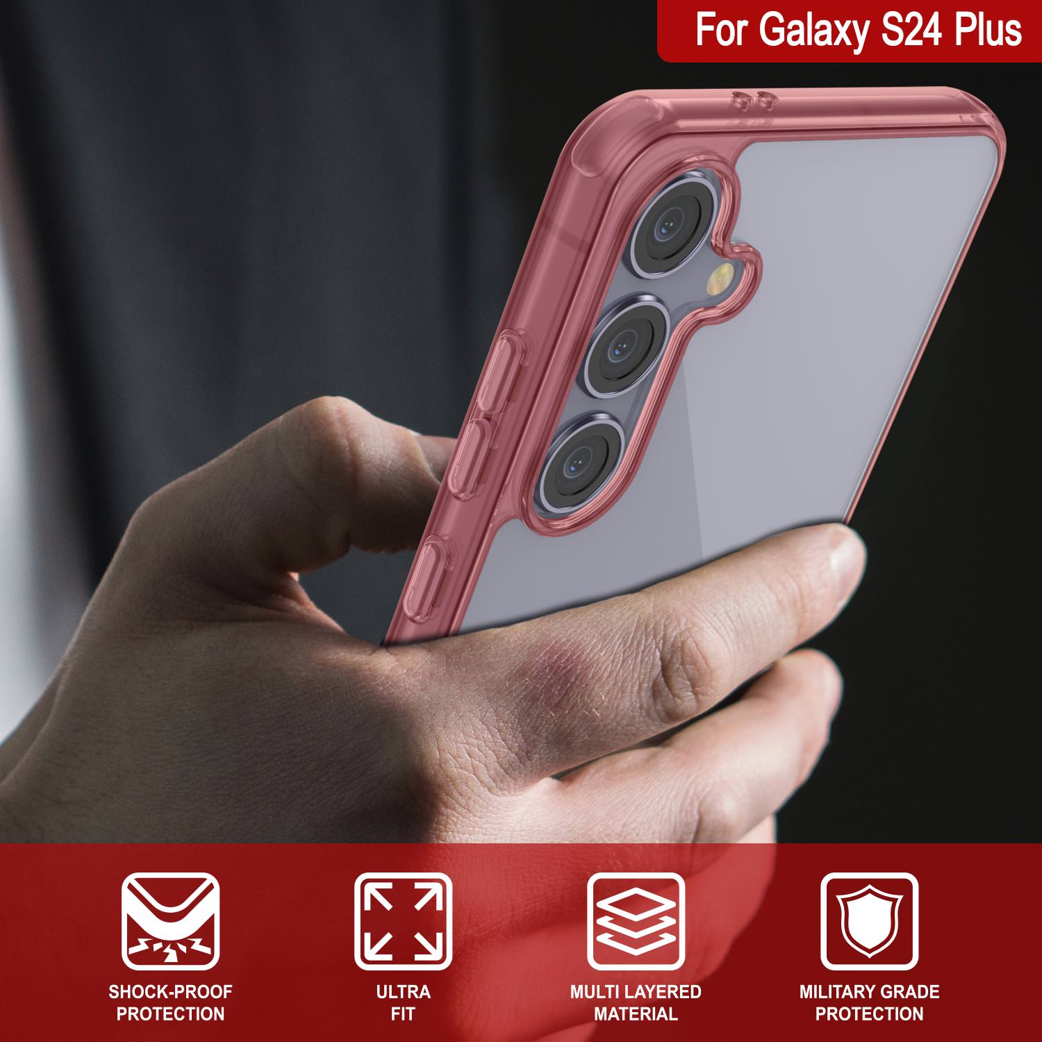 Galaxy S25 Plus Case [Clear Acrylic Series] [Non-Slip] For Galaxy S25 Plus [Red]