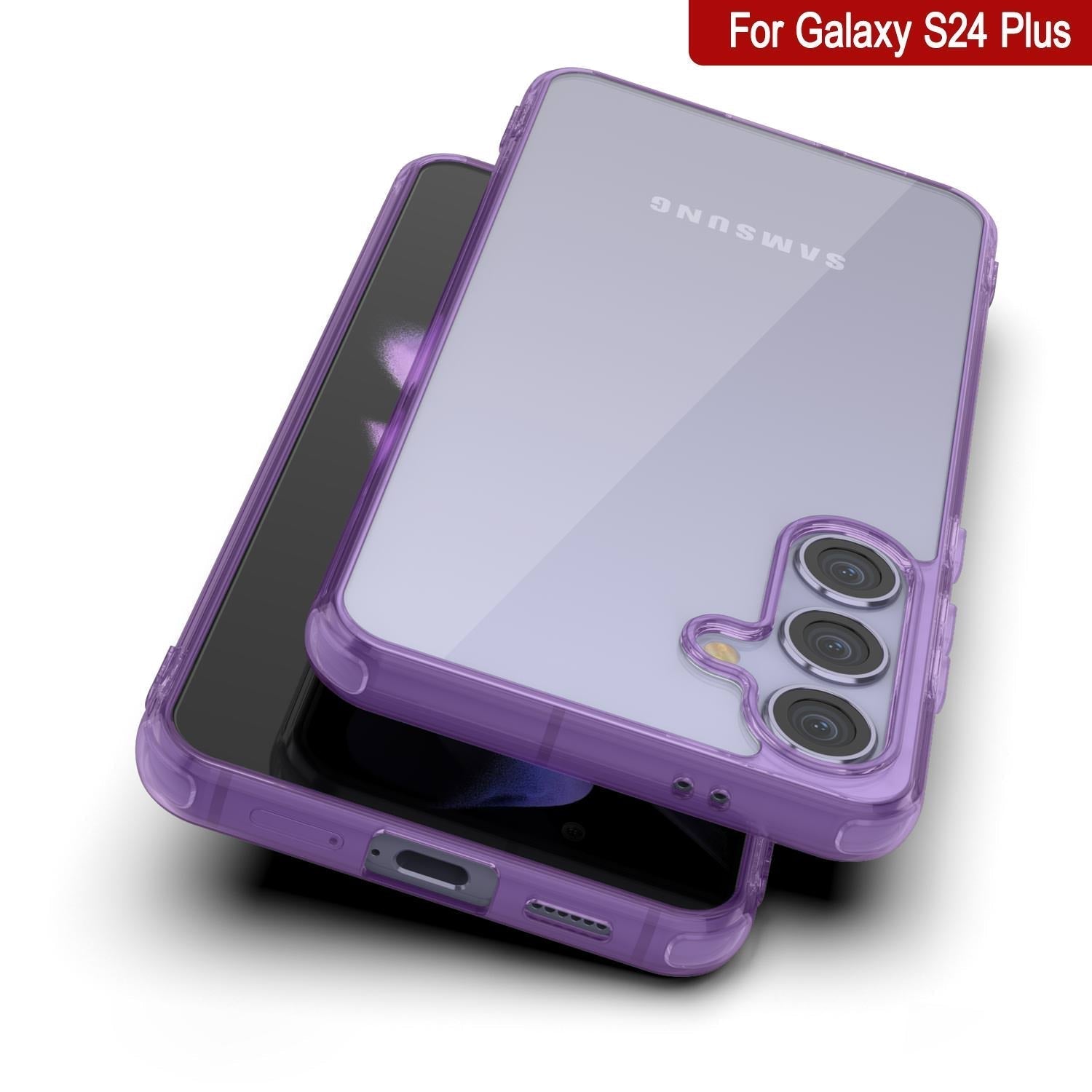 Galaxy S25 Plus Magnetic Wireless Charging Case [Clear Acrylic Series] [Non-Slip] For Galaxy S25 Plus [Purple]