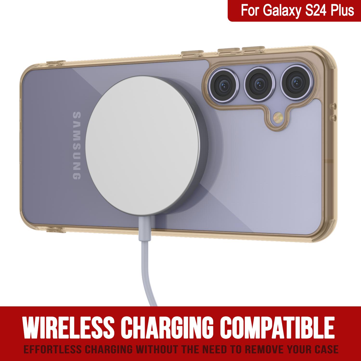 Galaxy S25 Plus Magnetic Wireless Charging Case [Clear Acrylic Series] [Non-Slip] For Galaxy S25 Plus [Silver]