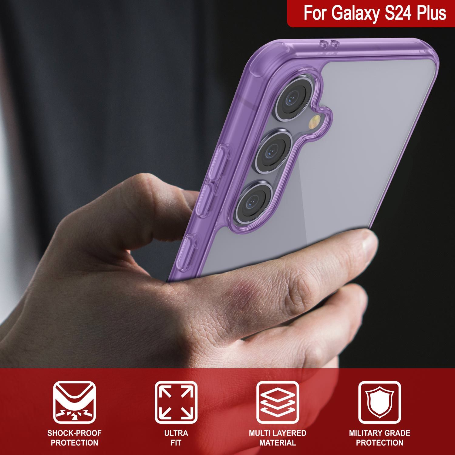 Galaxy S25 Plus Case [Clear Acrylic Series] [Non-Slip] For Galaxy S25 Plus [Purple]