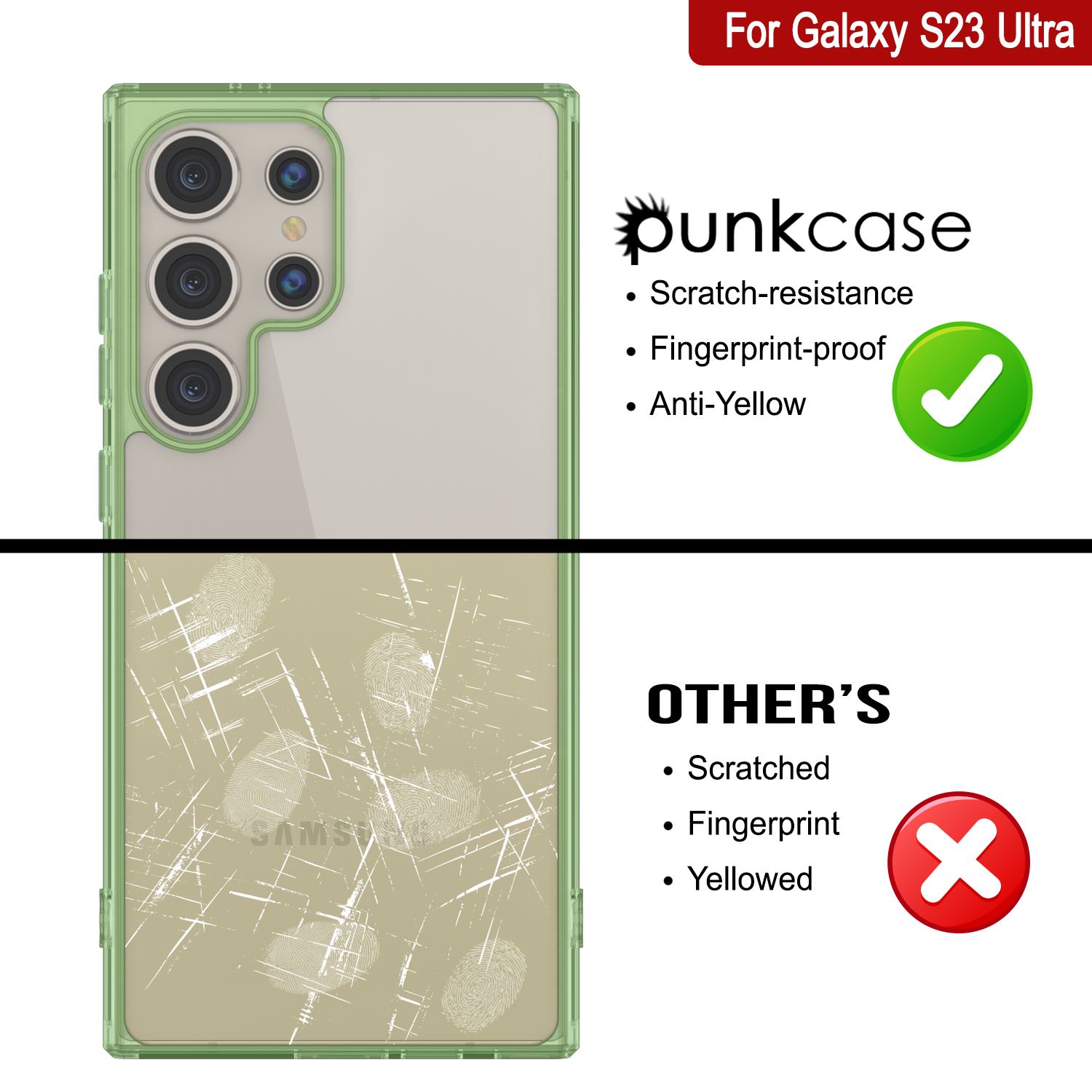 Galaxy S25 Ultra Case [Clear Acrylic Series] [Non-Slip] For Galaxy S25 Ultra [Green]