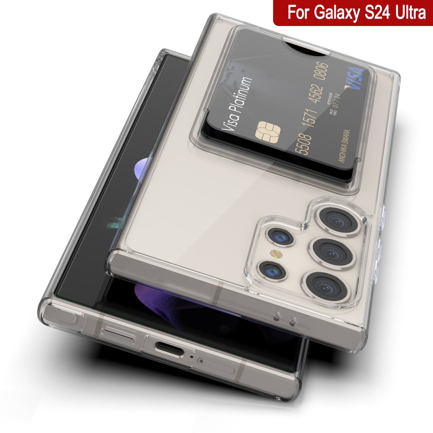 Galaxy S24 Ultra Card Holder Case [Crystal CardSlot Series] [Slim Fit] [Clear]