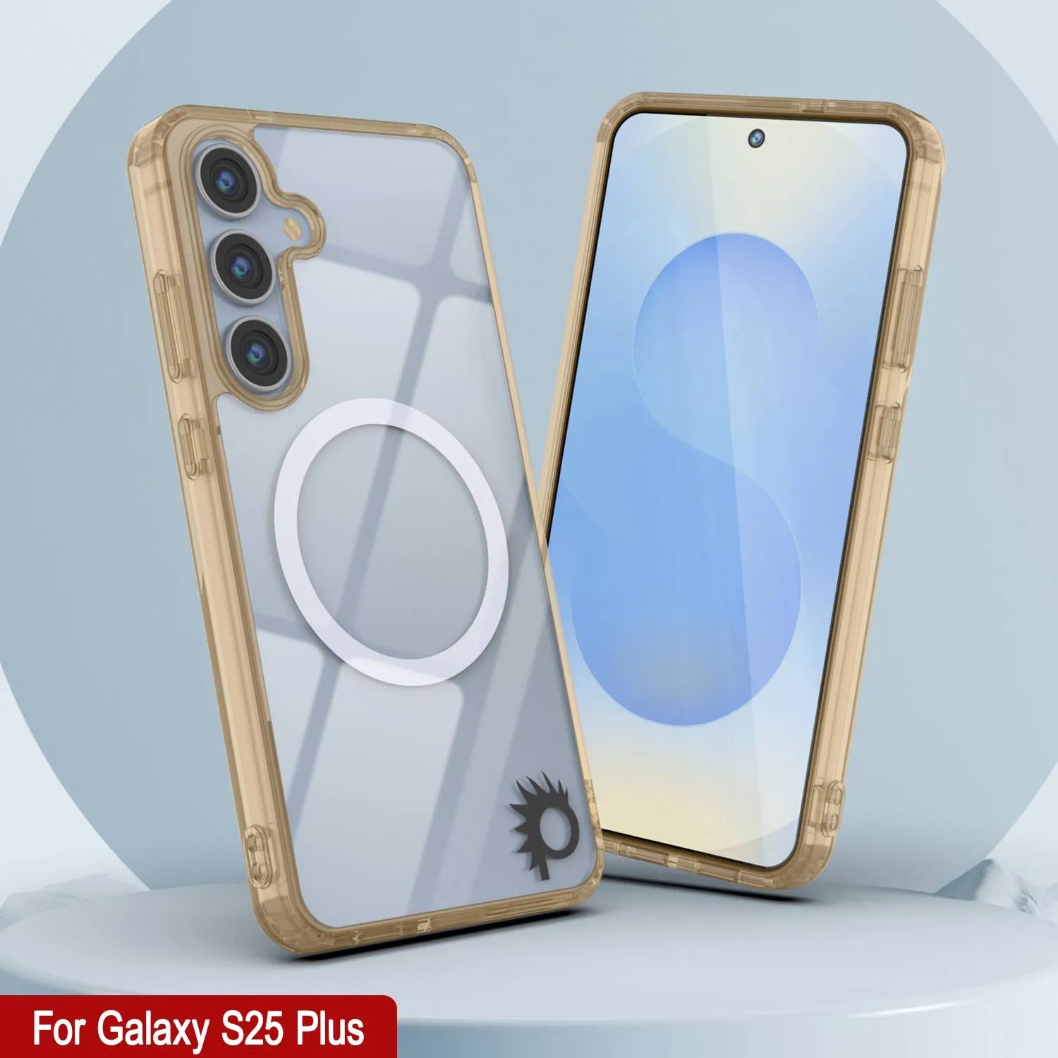 Galaxy S25 Plus Magnetic Wireless Charging Case [Clear Acrylic Series] [Non-Slip] For Galaxy S25 Plus [Gold]