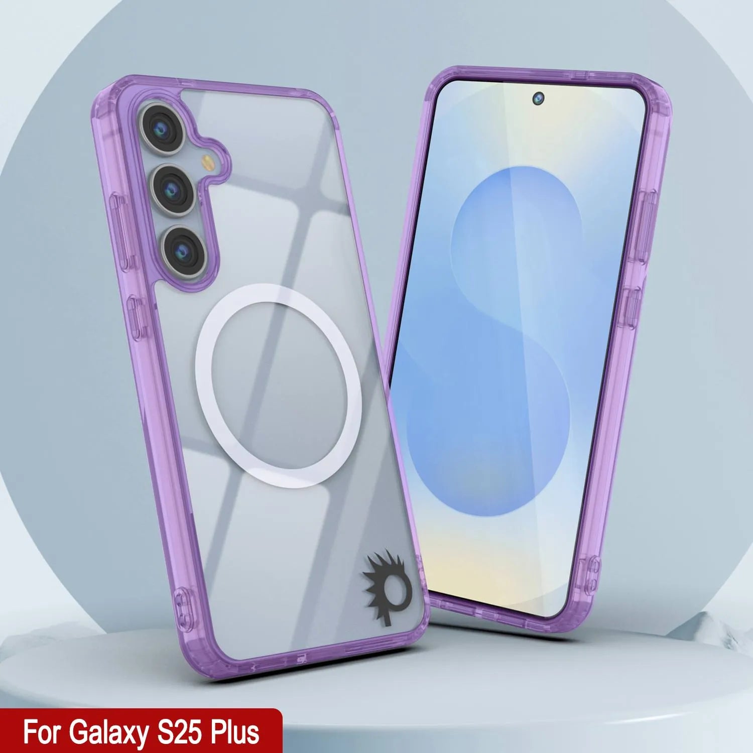 Galaxy S25 Plus Magnetic Wireless Charging Case [Clear Acrylic Series] [Non-Slip] For Galaxy S25 Plus [Purple]