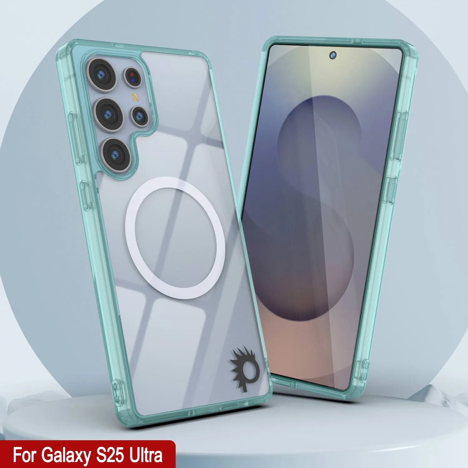 Galaxy S25 Ultra Magnetic Wireless Charging Case [Clear Acrylic Series] [Non-Slip] For Galaxy S25 Ultra [Teal]