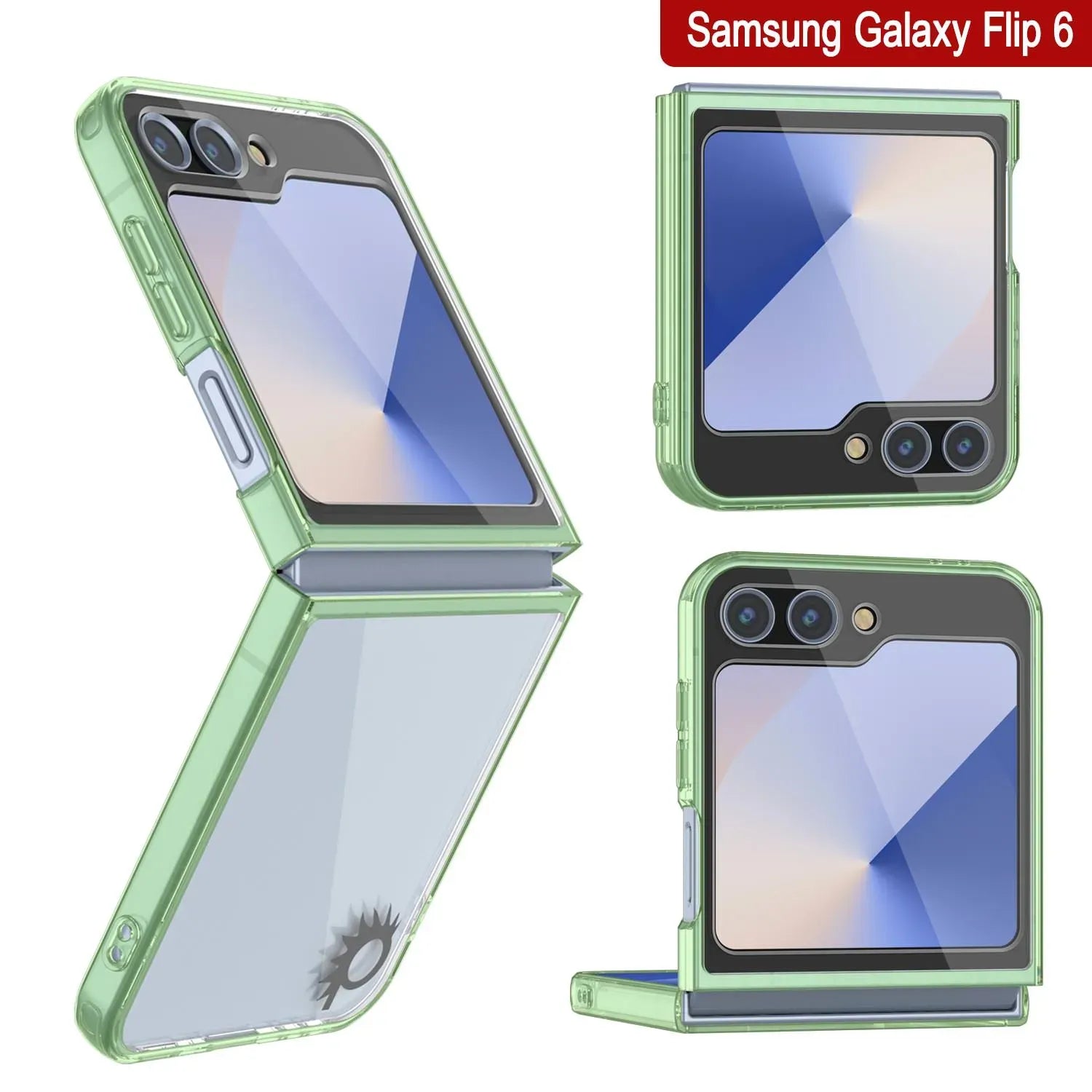 Galaxy Z Flip6 Case [Clear Acrylic Series] [Non-Slip] For Galaxy Z Flip6 [Green]