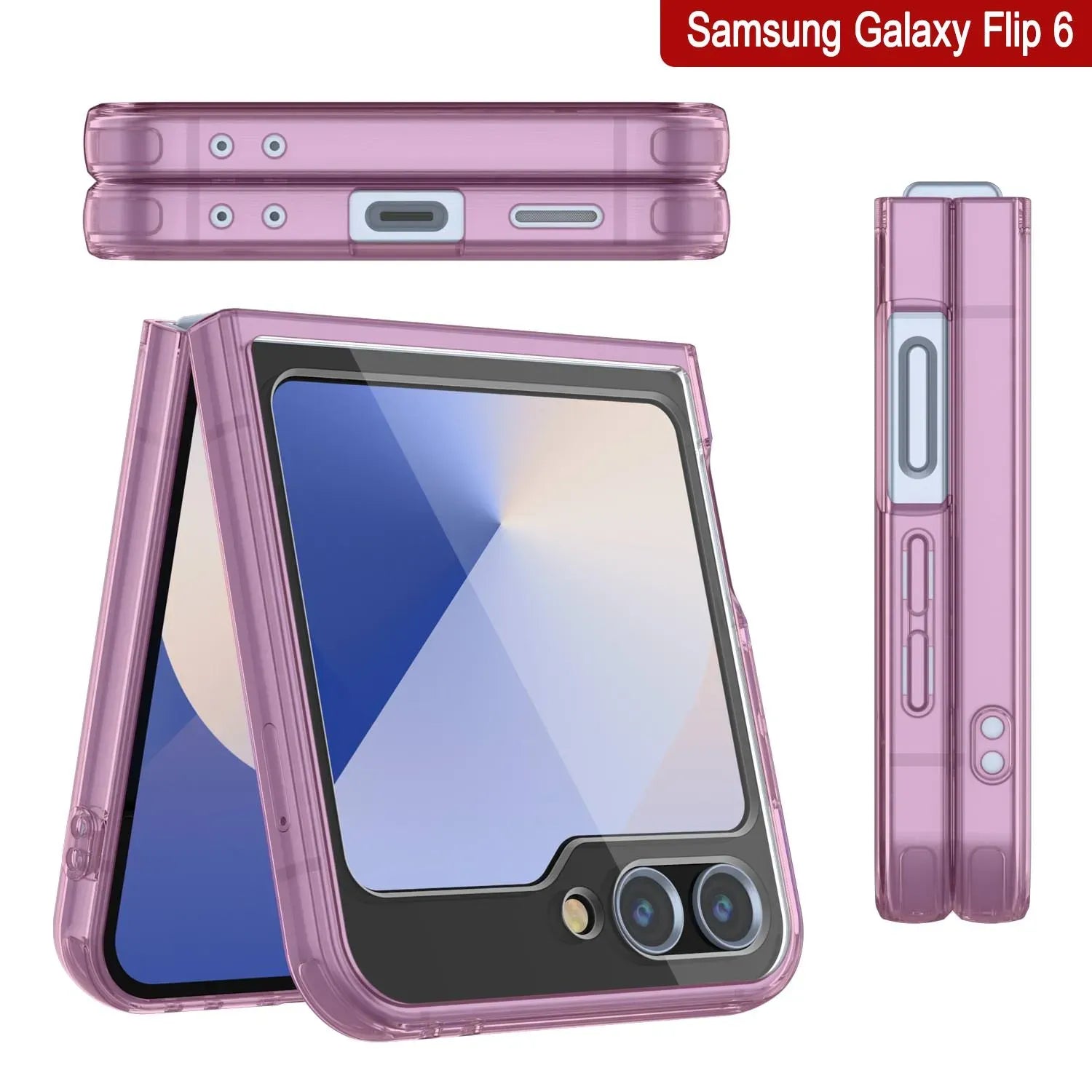 Galaxy Z Flip6 Case [Clear Acrylic Series] [Non-Slip] For Galaxy Z Flip6 [Pink]